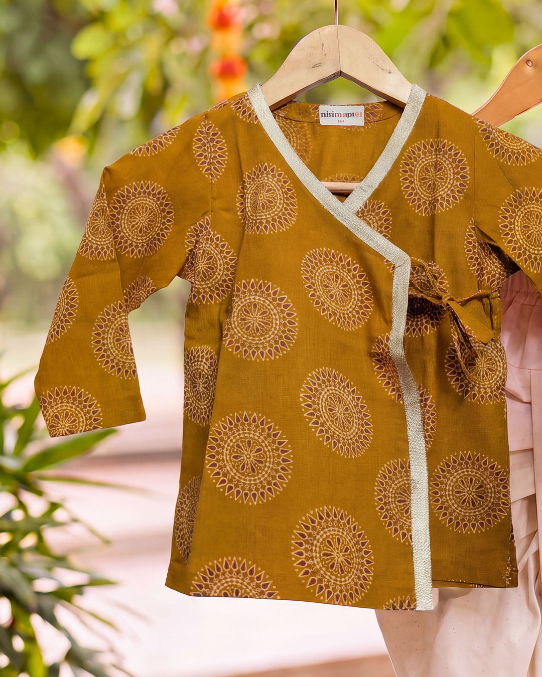 Haldi Mandala Wrap Kurta & Dhoti Set