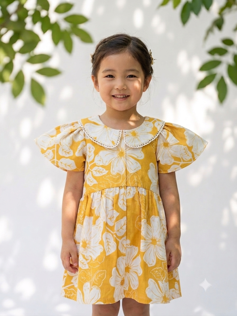 Golden Daisy Collar Top