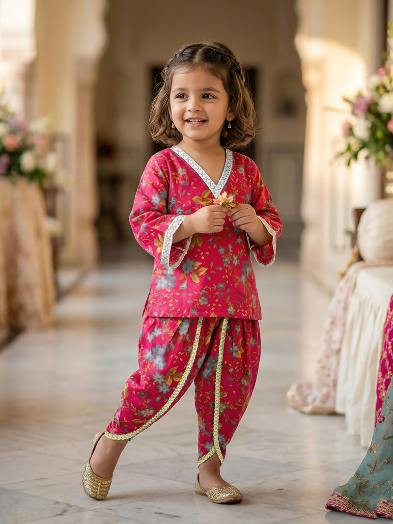 Pink Blossom Patiala Suit