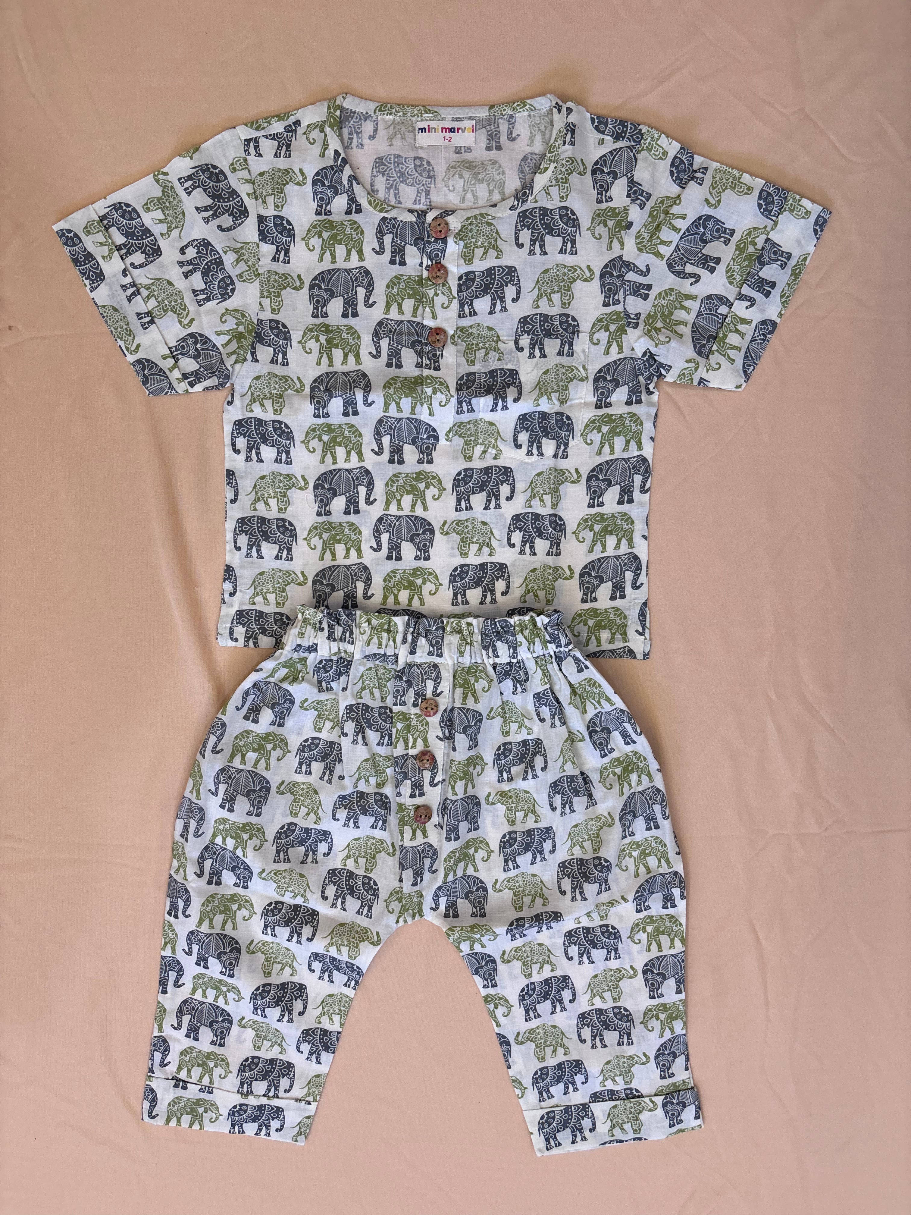 Little Elephant Cotton Co-ord Set