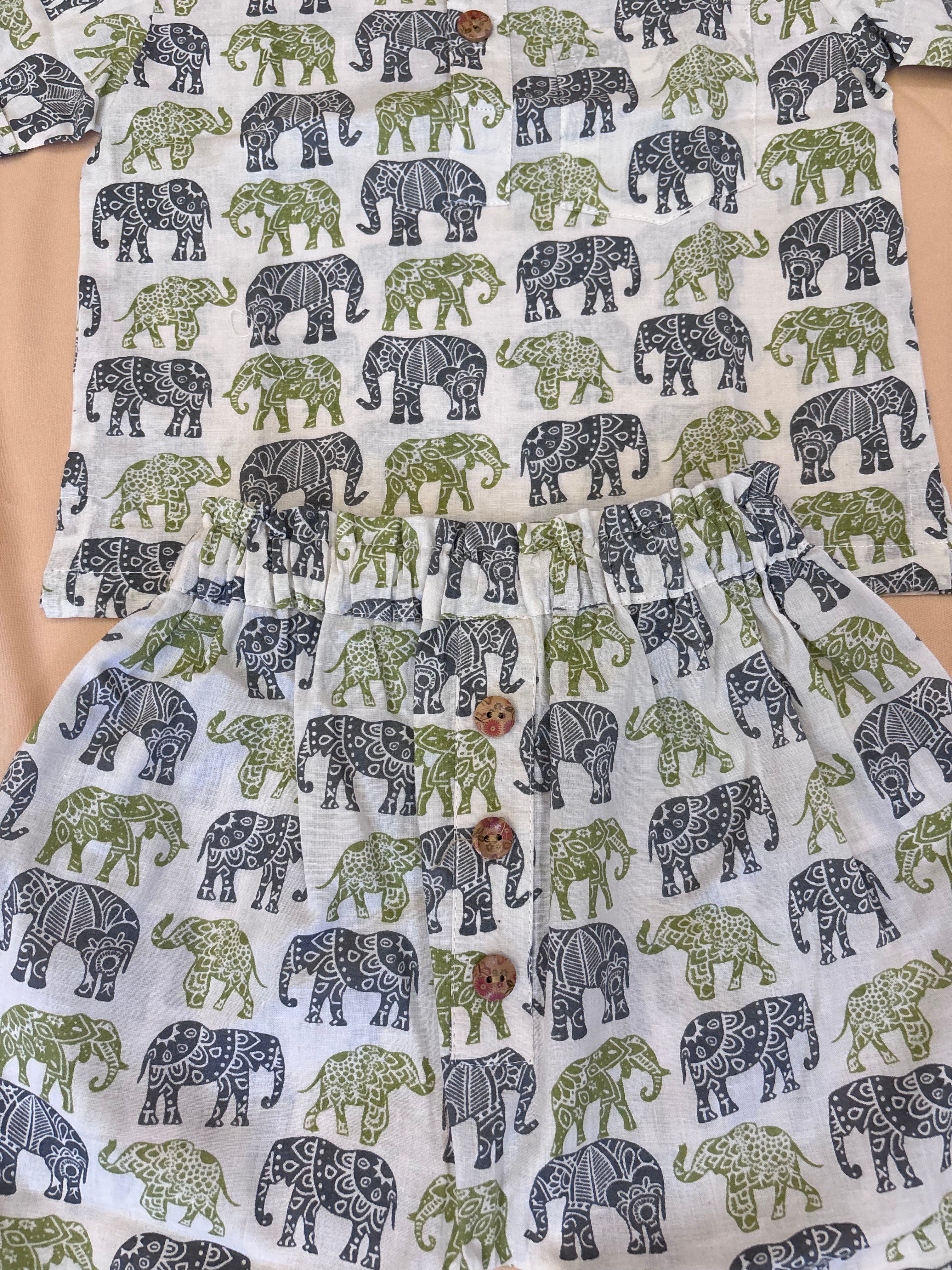 Little Elephant Cotton Co-ord Set