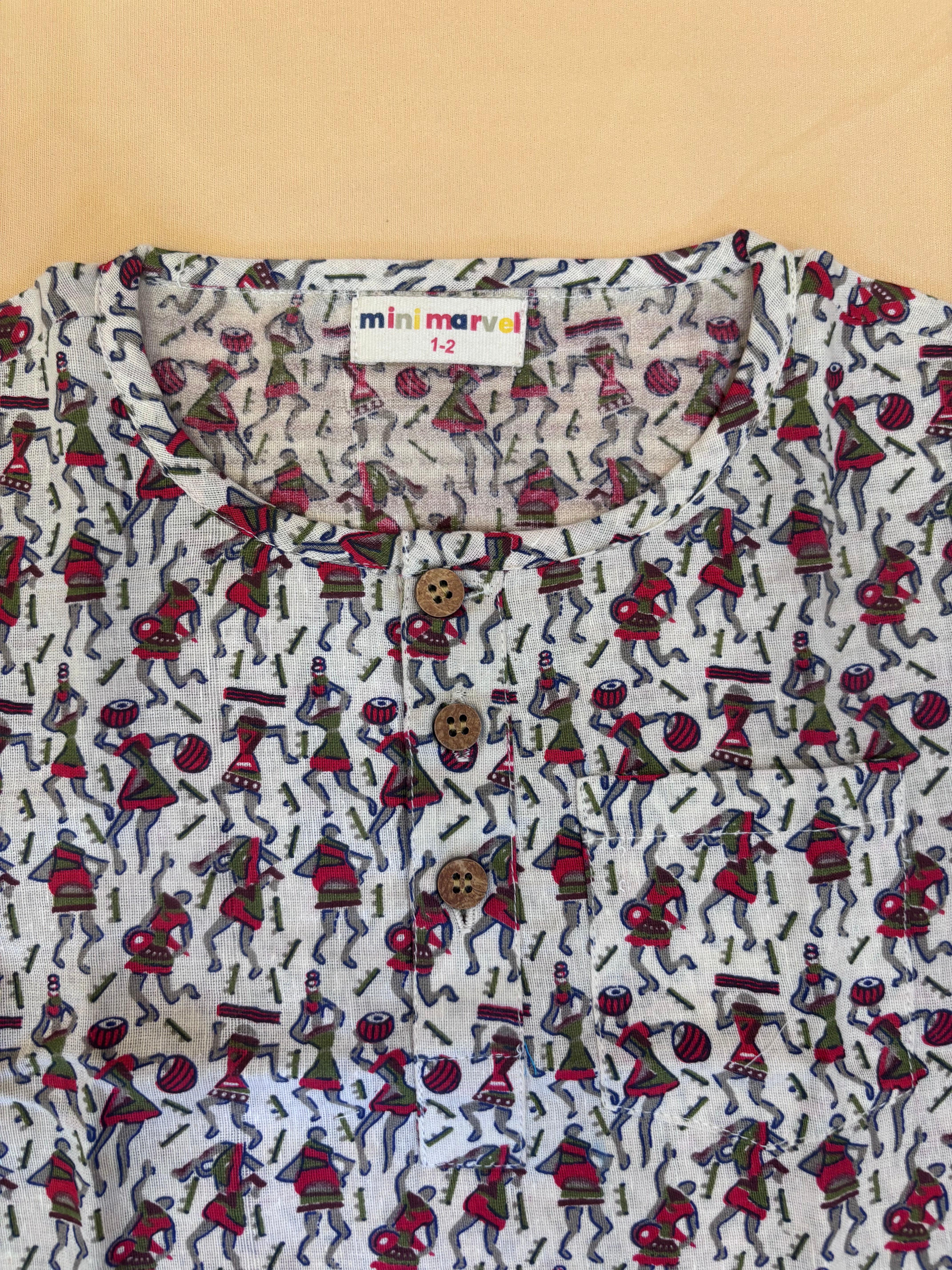 Tribal Safari Luxe Co-ord Set (Printed Top & Cotton Pants)