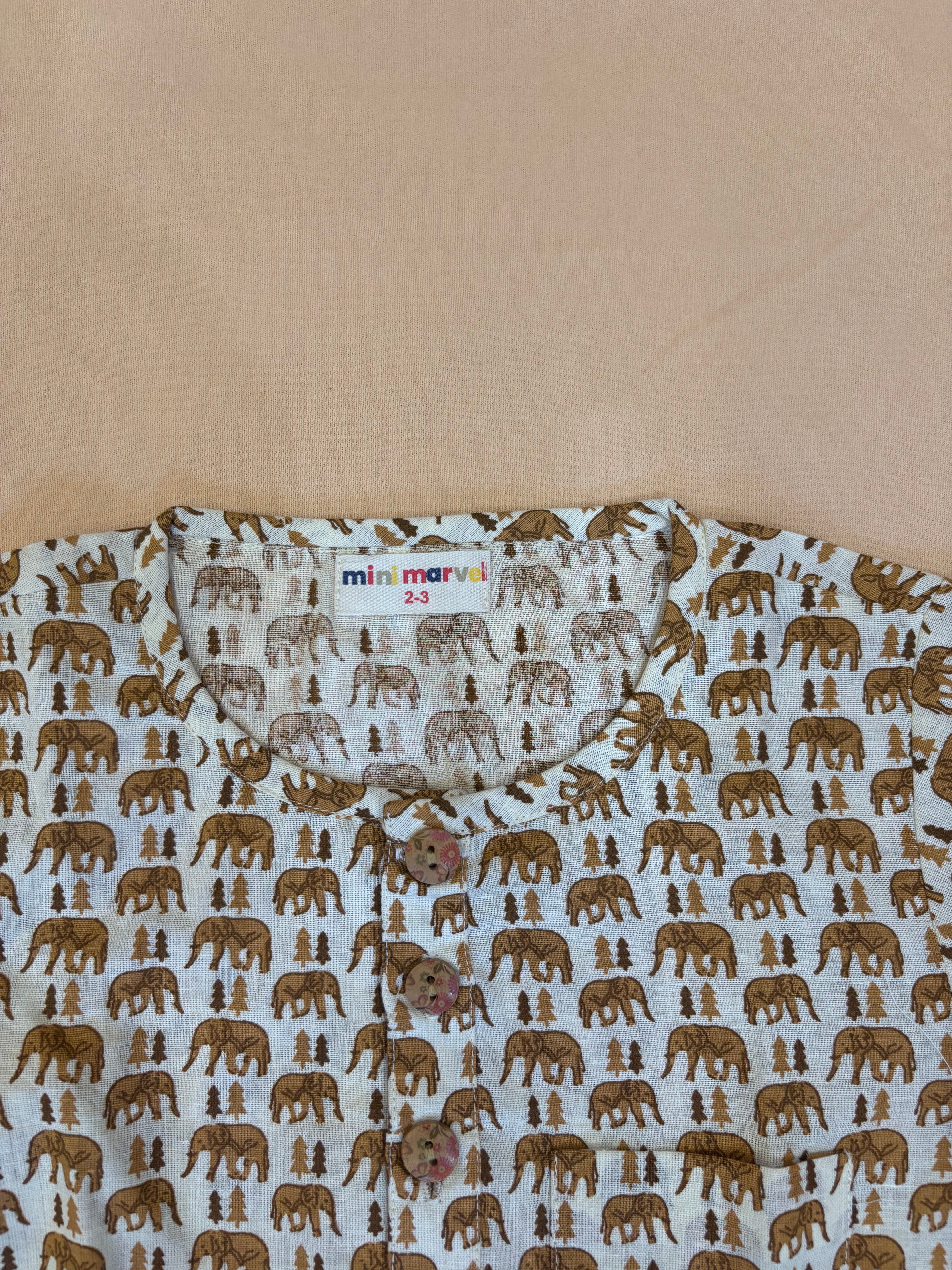 Camel Trail Classic Co-ord Set (Printed Top & Cotton Pants)