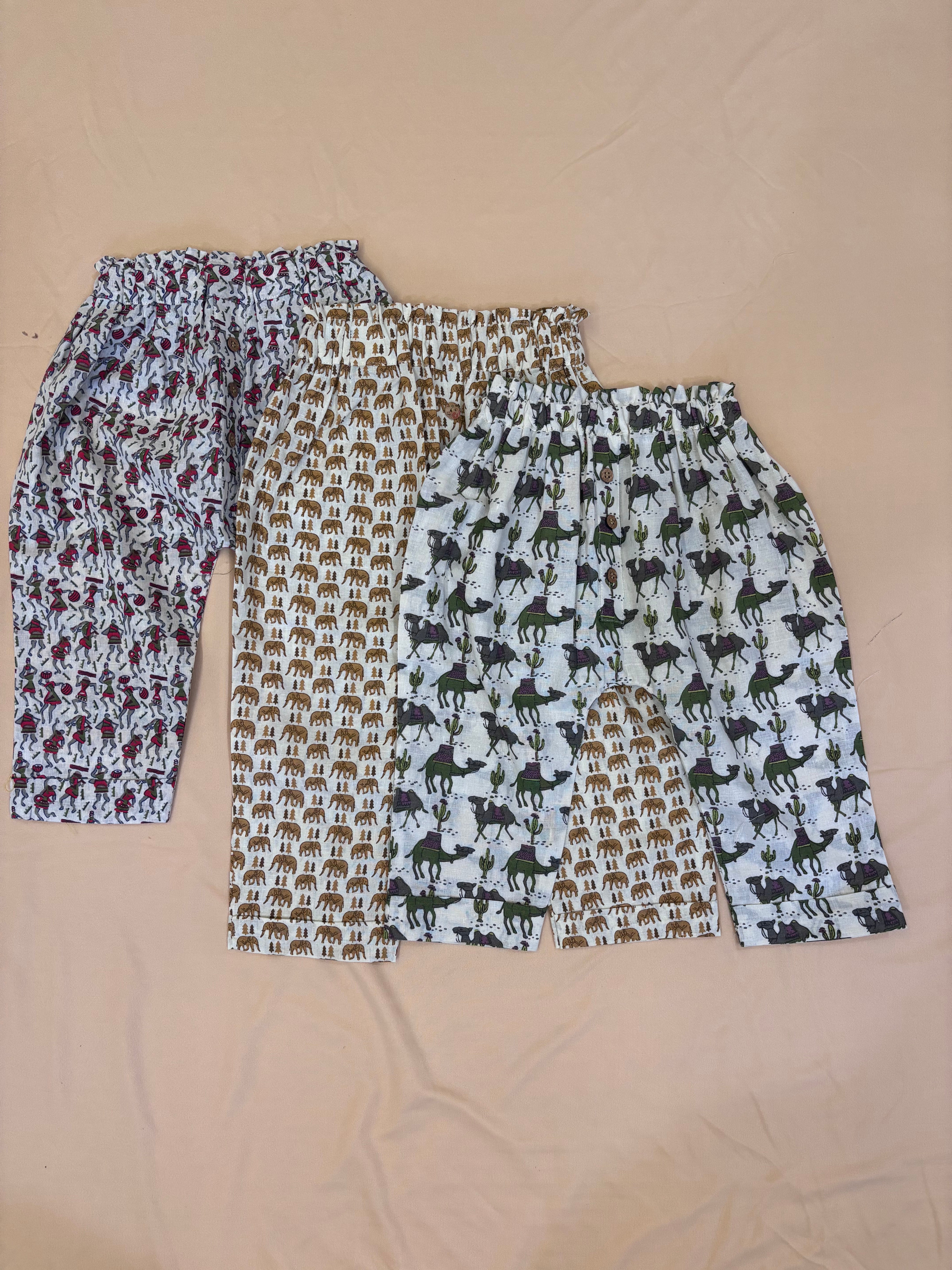 Desert Safari Luxe Cotton Pants Set (Pack of 3)