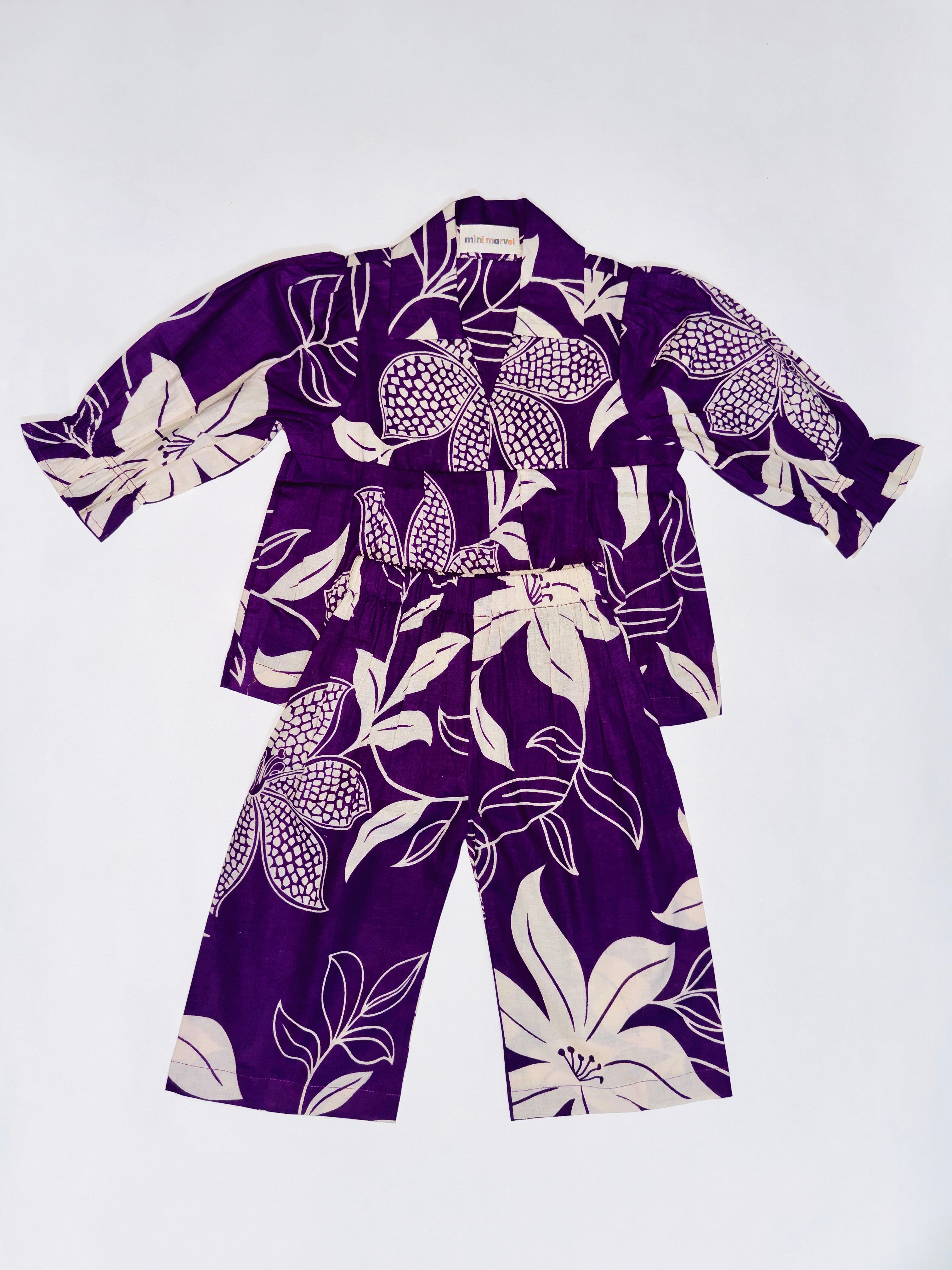 PURPLE BLOOM CO-ORD SET FOR BABY GIRLS