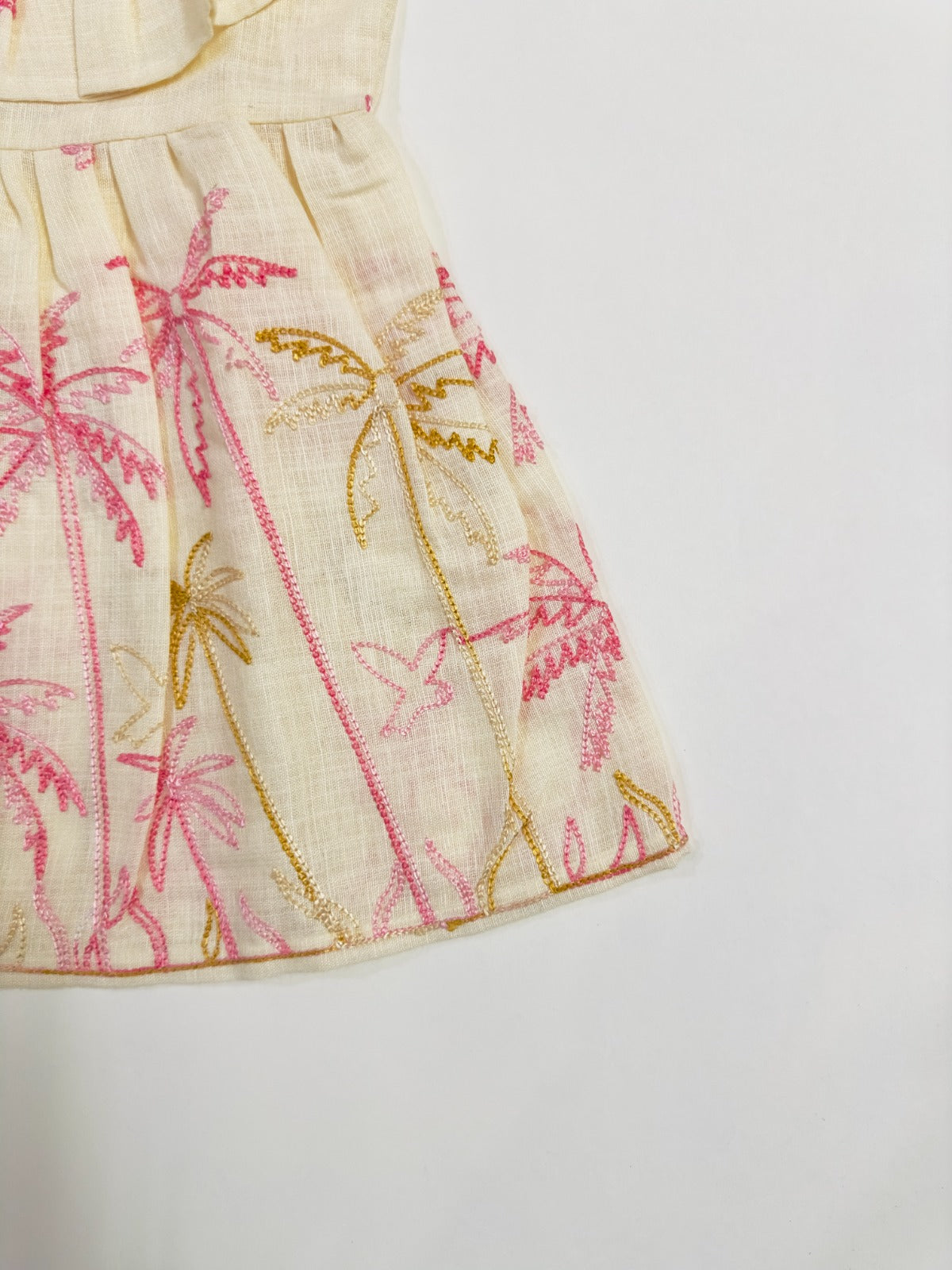 Palm Tree Dress for baby Girls with Tropical Palm Tree Prints and Lightweight Fabric