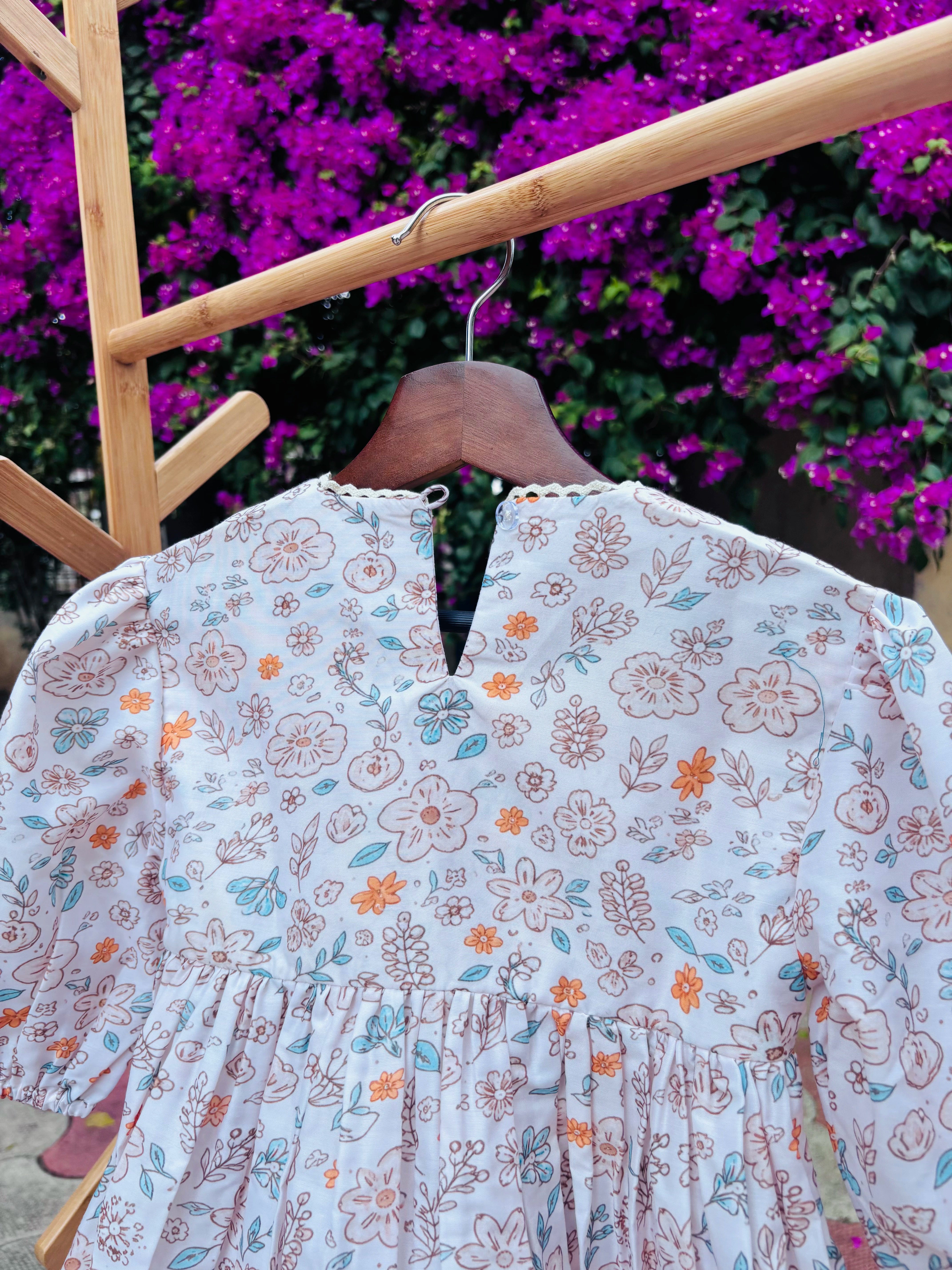 Pastel Bloom Tiered Dress