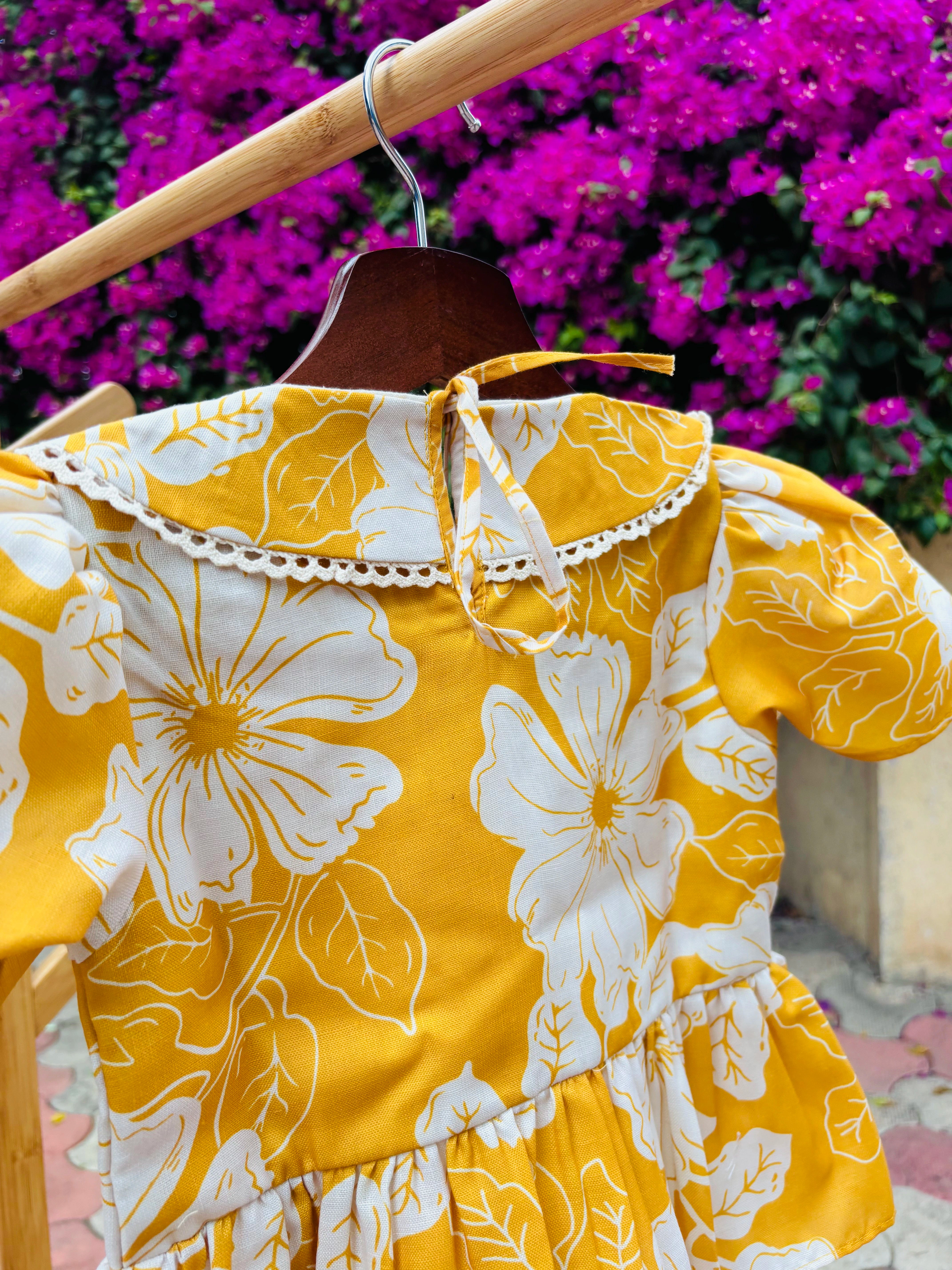 Golden Daisy Collar Top