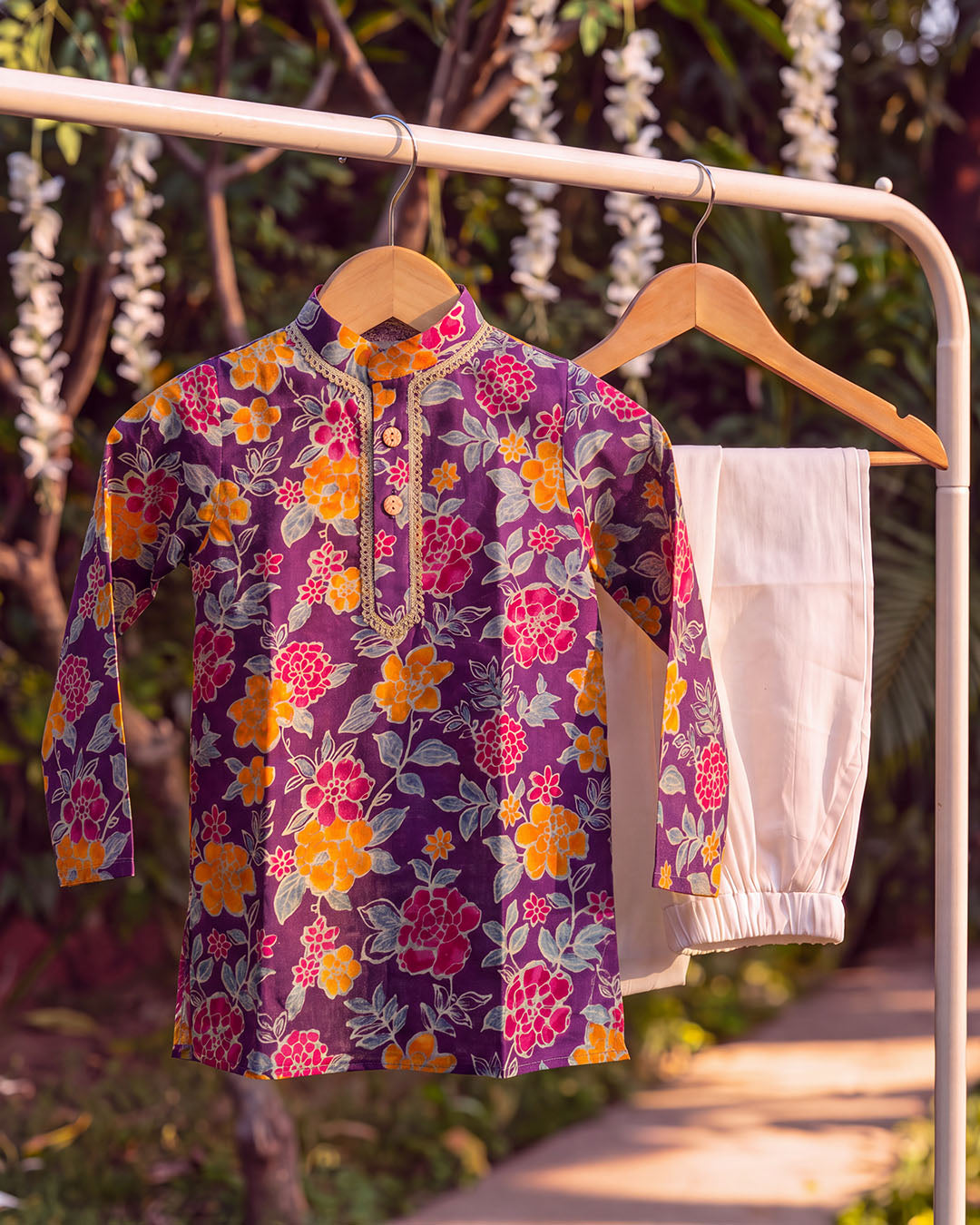 Purple Blossom Royale Ethnic Set