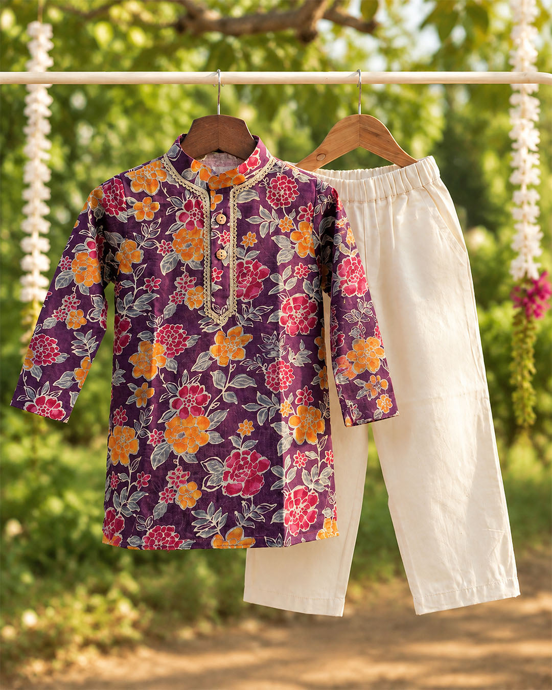 Purple Blossom Royale Ethnic Set