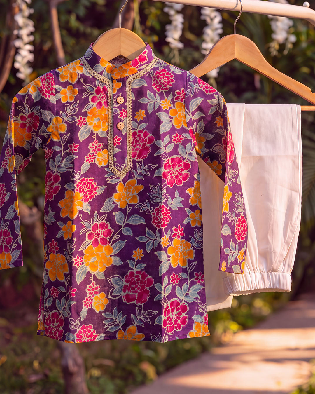 Purple Blossom Royale Ethnic Set