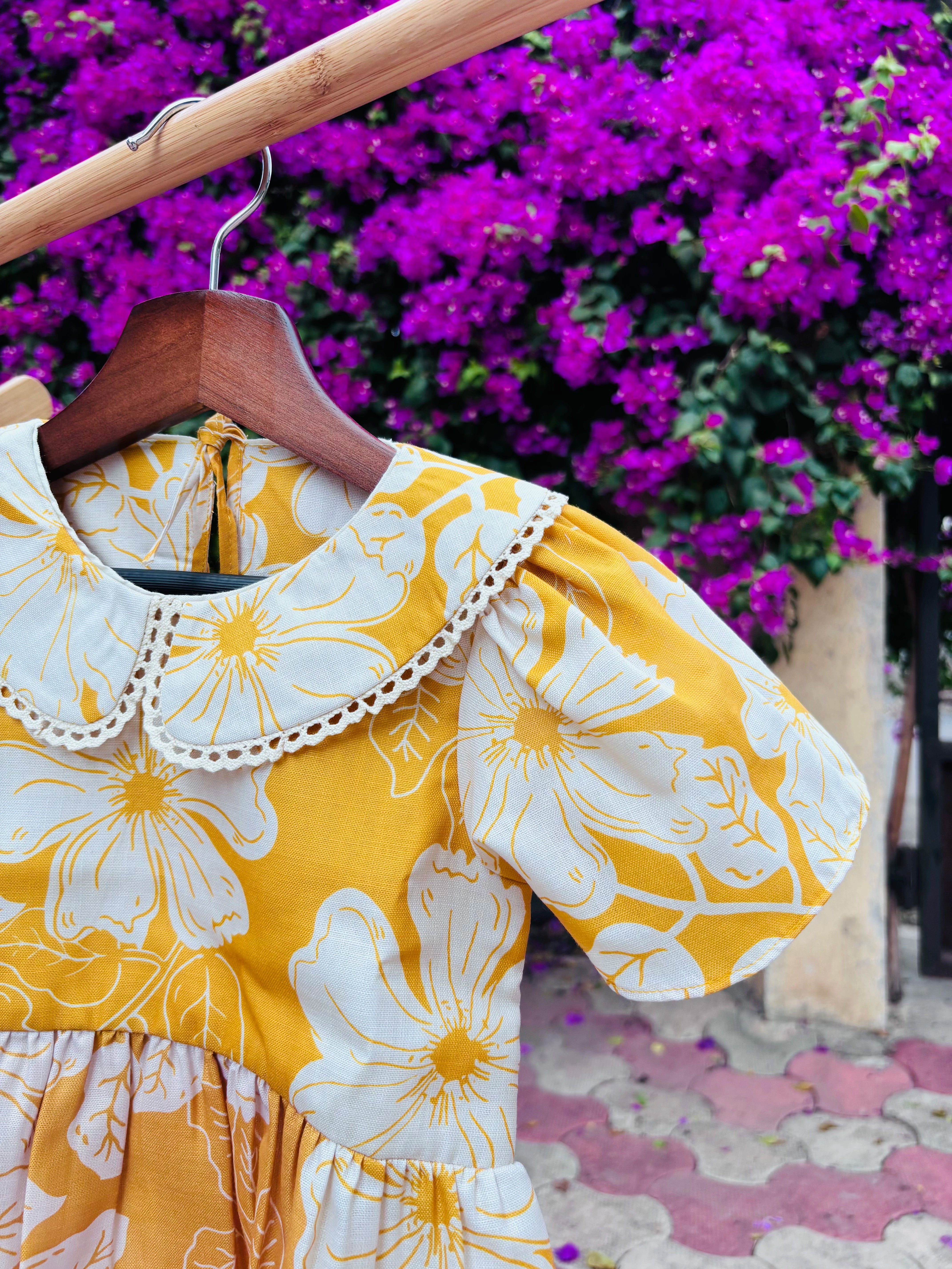 Golden Daisy Collar Top