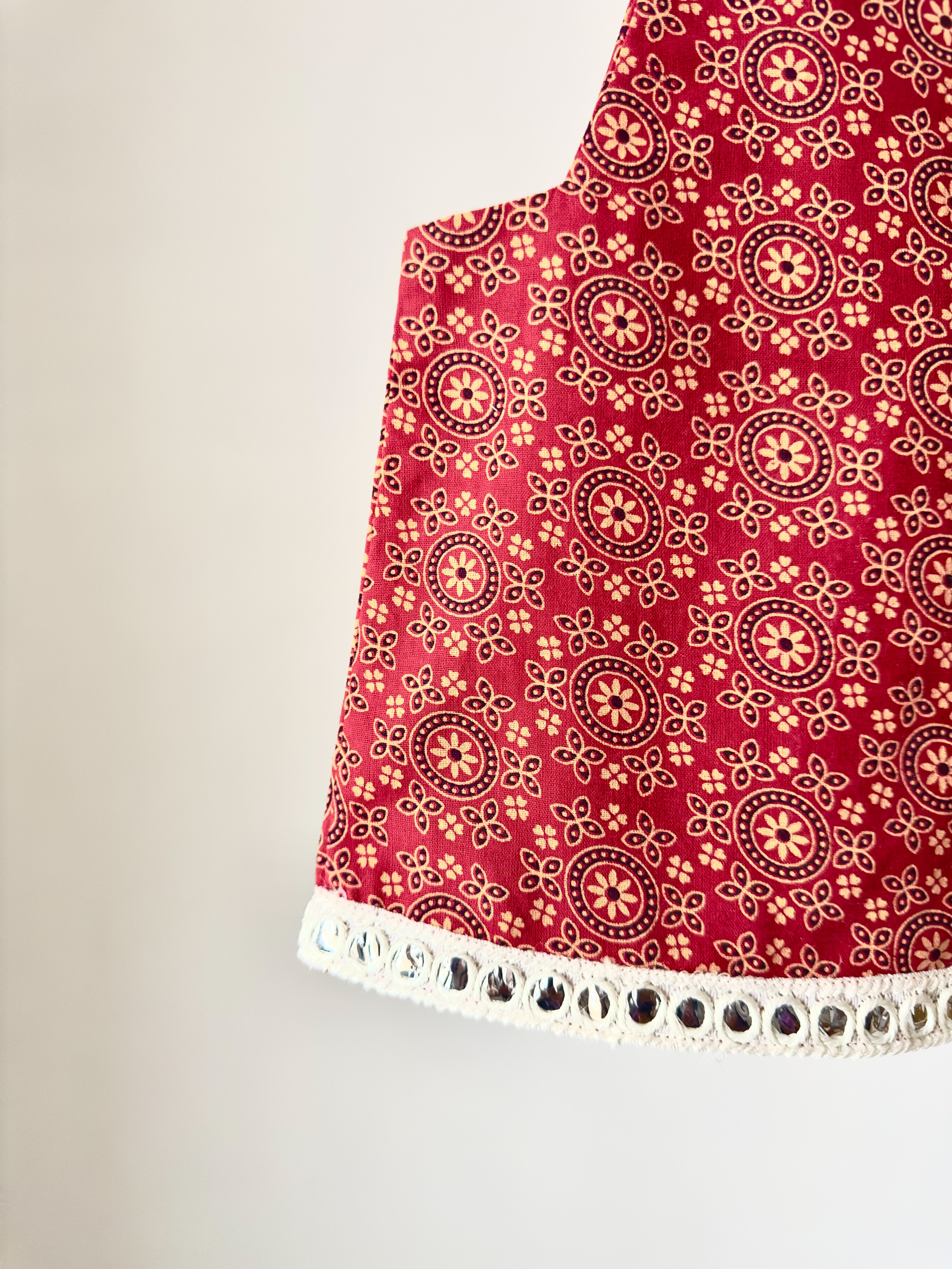 Festive Red Printed Dhoti