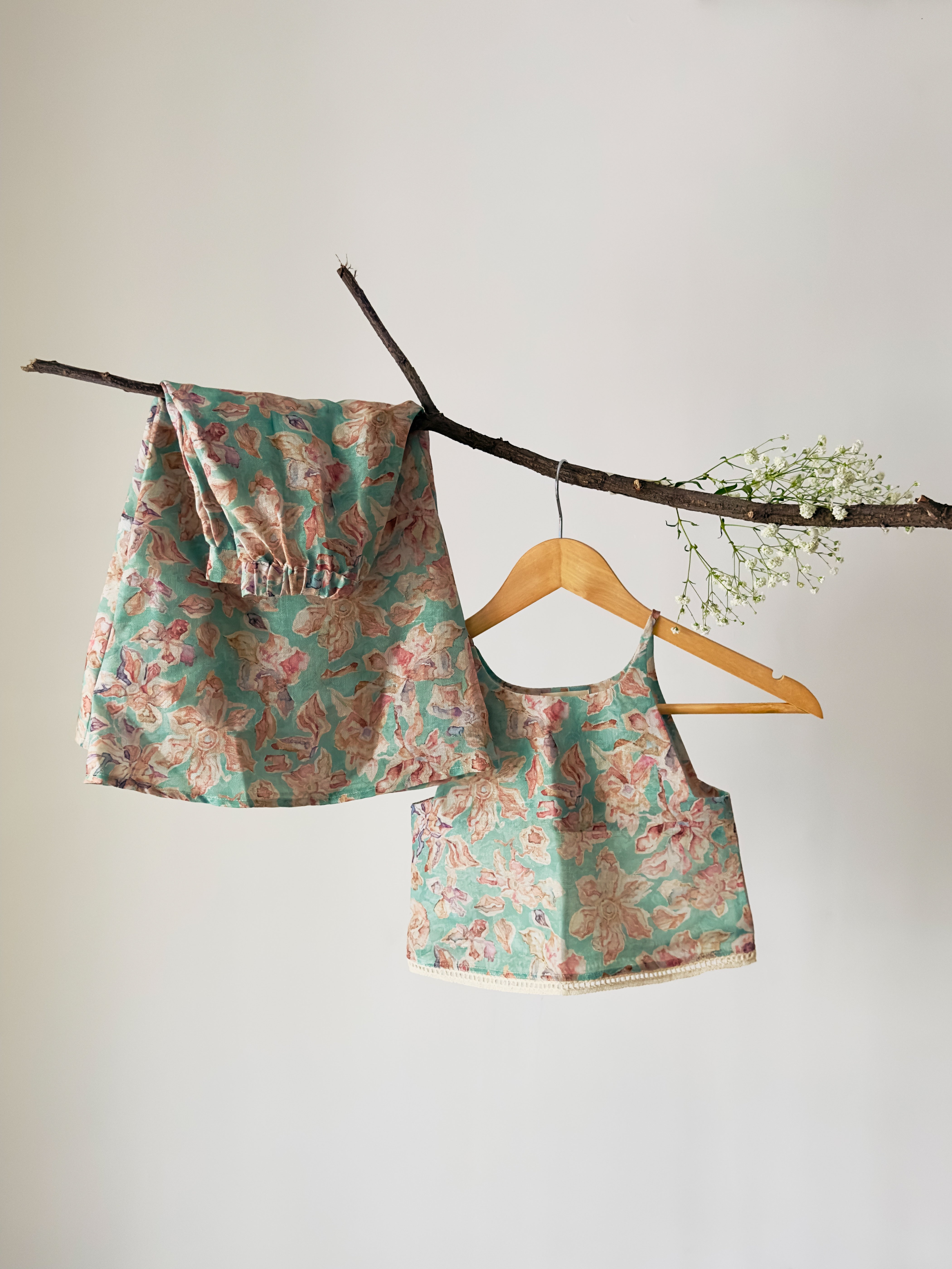 Blossom Teal Floral Cotton Co-ord Set