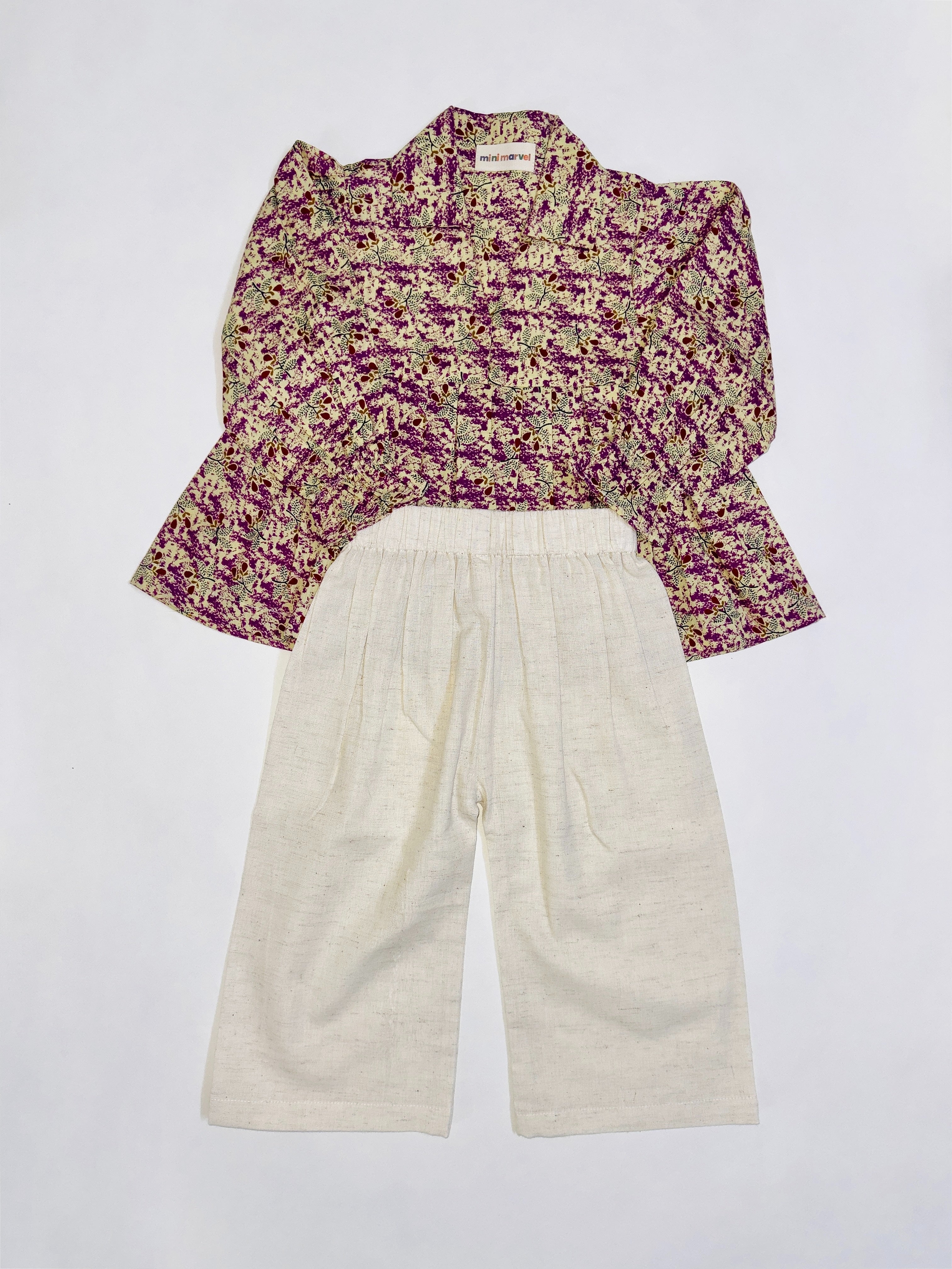 Mini Marvel cotton co-ord set for girls– trendy everyday wear in soft cotton fabric