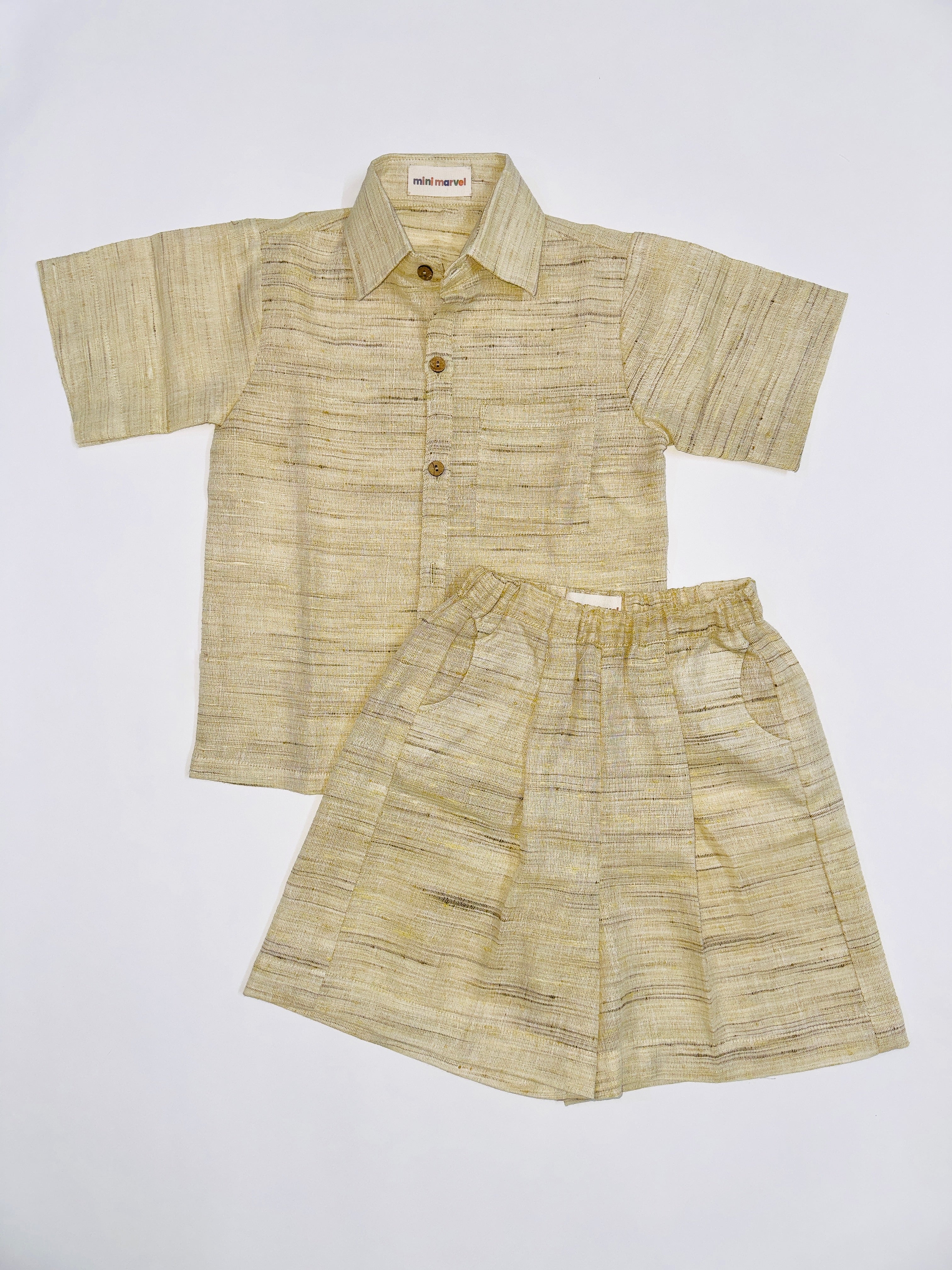 Earthy Khadi Cotton Kids Combo with Natural Tones and Lightweight Fabric