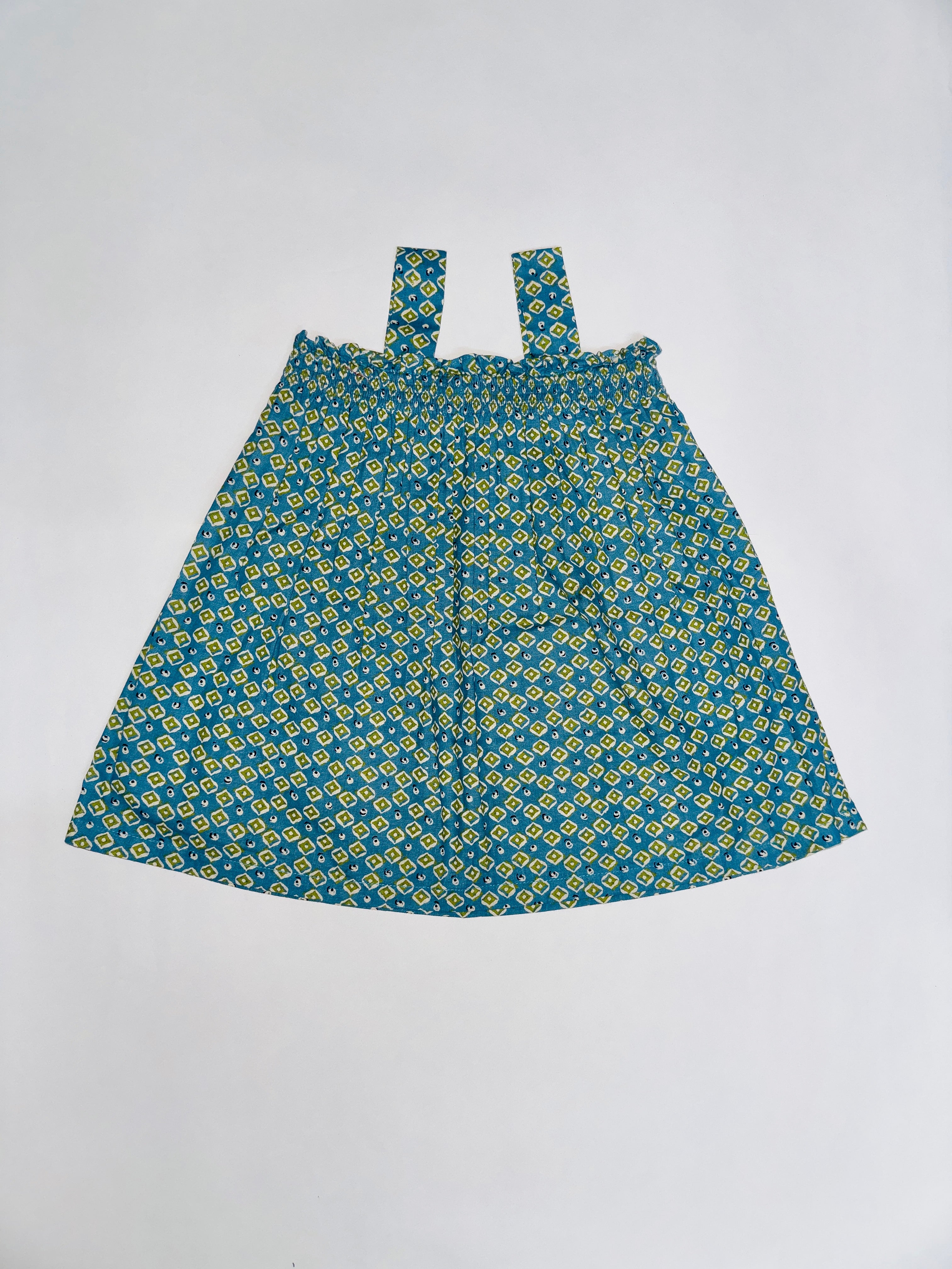 Breathable cotton polka dot dress for baby girls