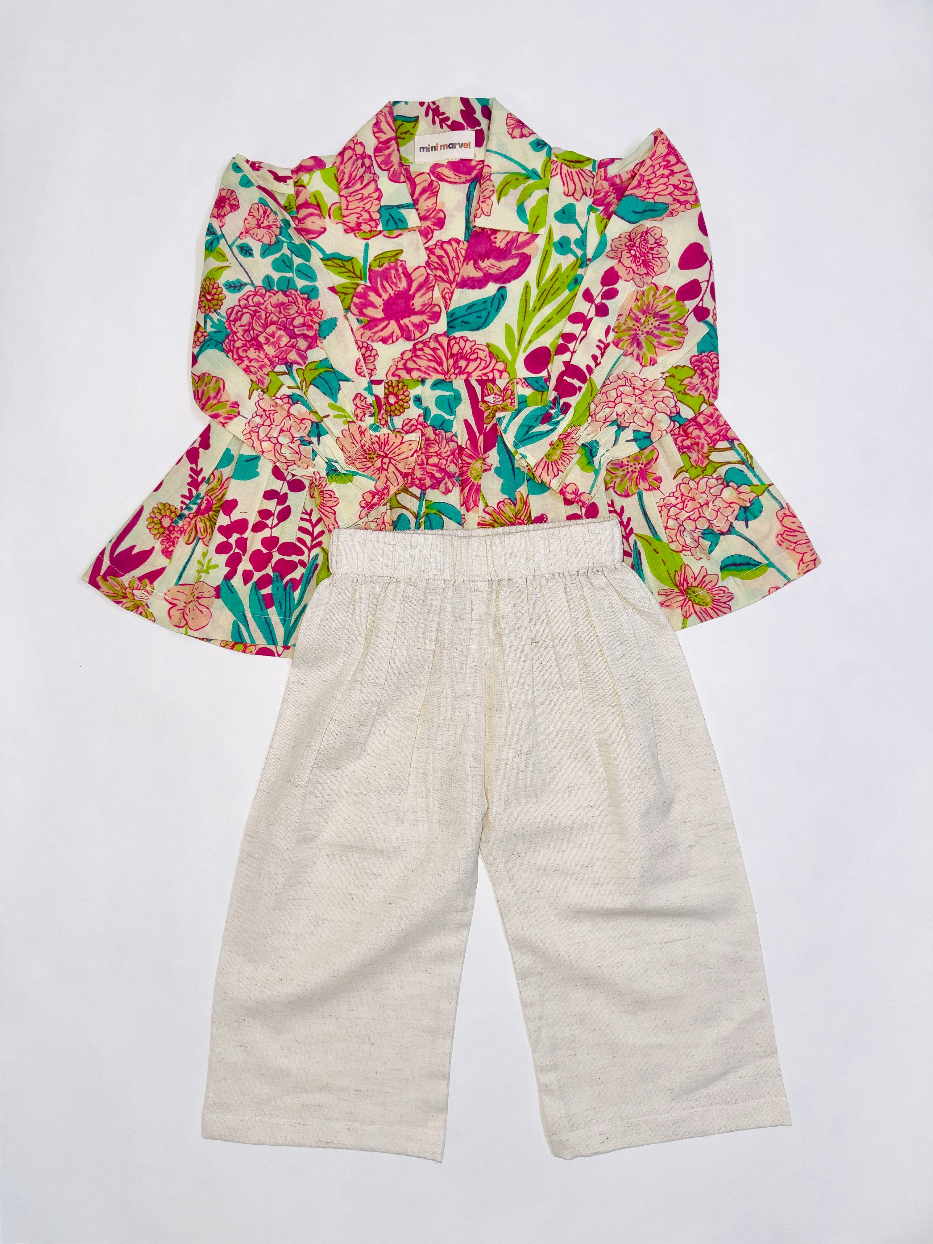 Mini Marvel girls cotton co-ord set – trendy, breathable and soft outfit for daily wear