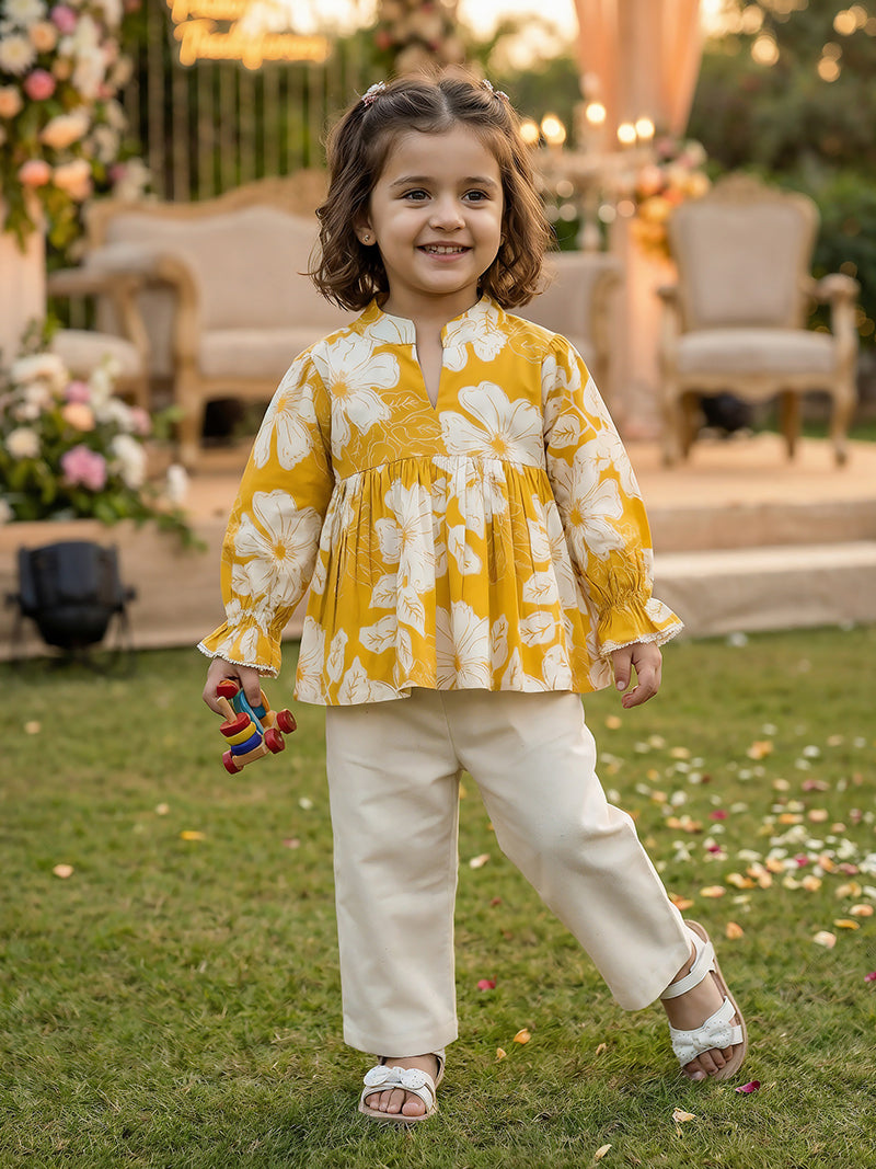 Sunny Bloom Floral Co-Ord Set for Girls