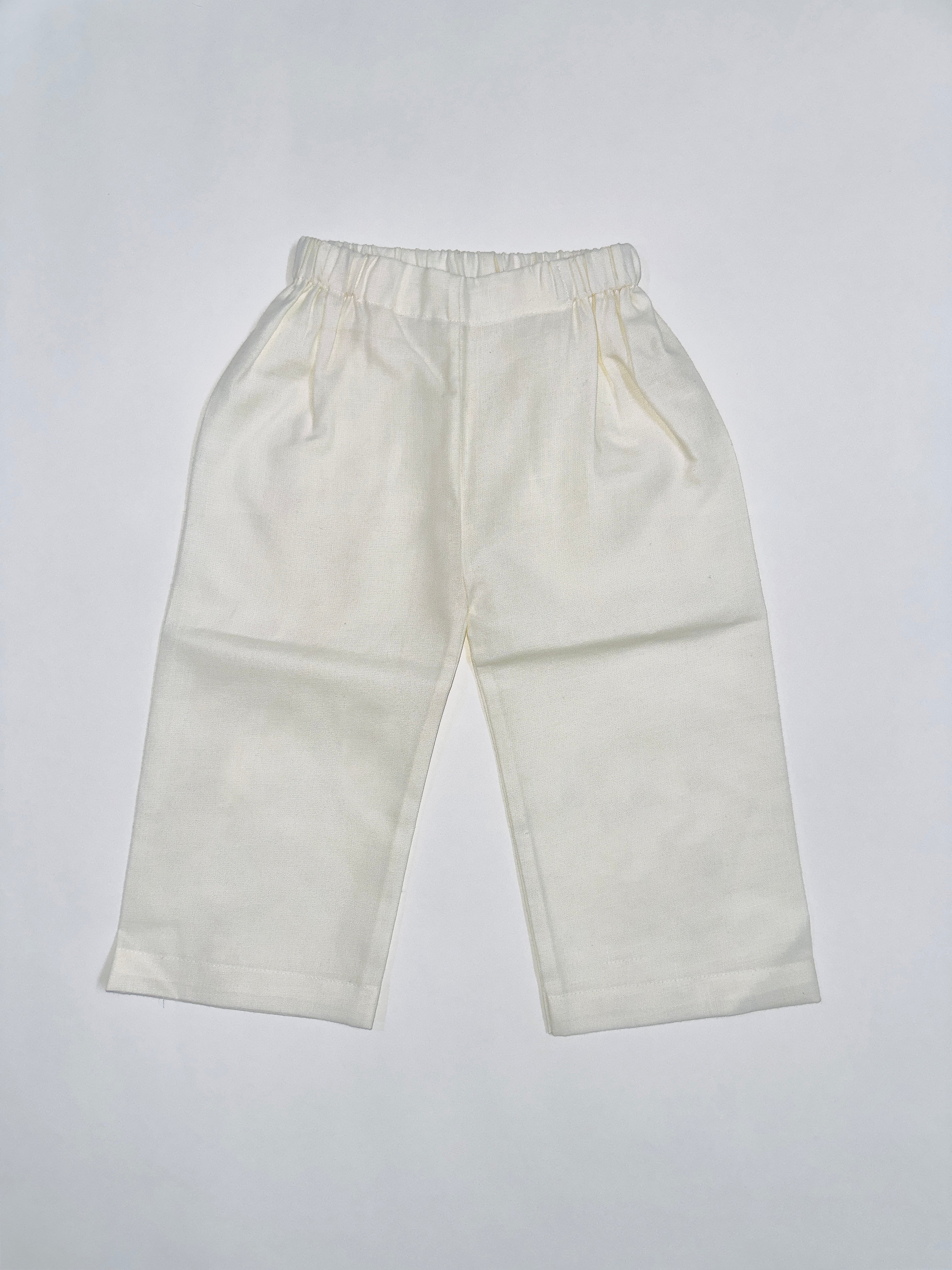 Sky Blue Top Bottom Set for Boys cotton White Pants.