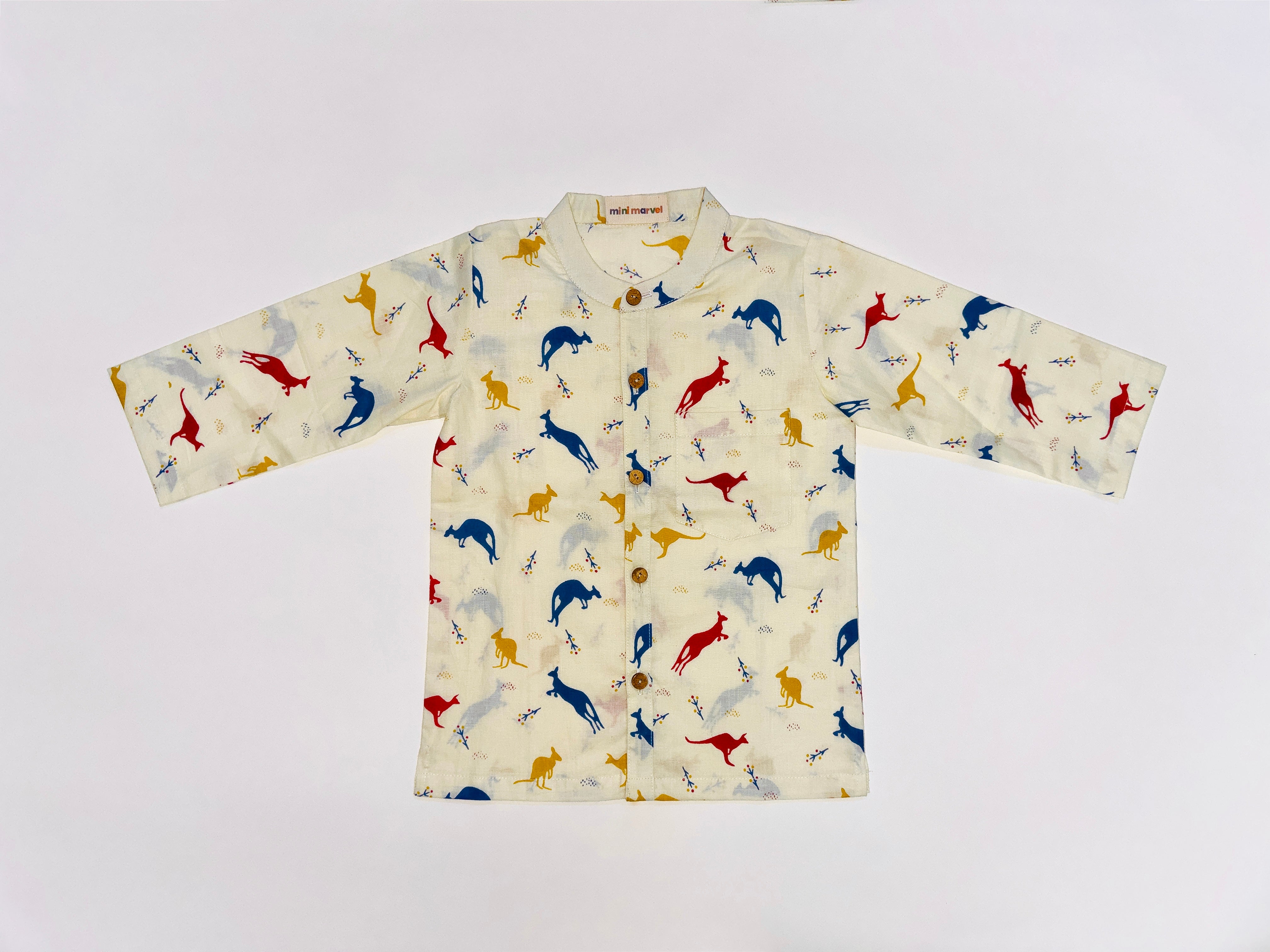 Golden Stripe Khadi Cotton Combo for Boys with Earthy Tones and Lightweight Design