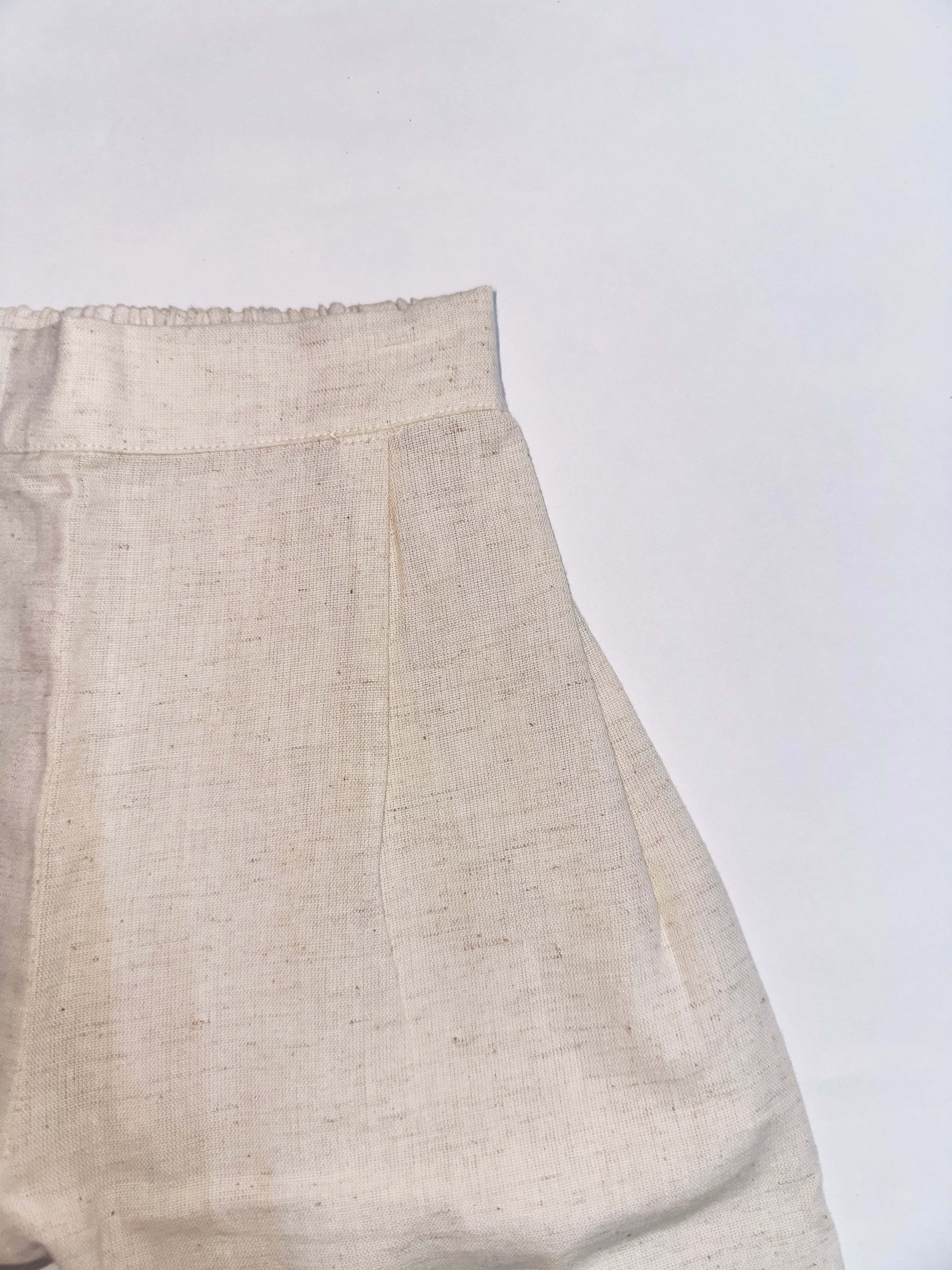 Cotton beige pants for girls – mini marvel