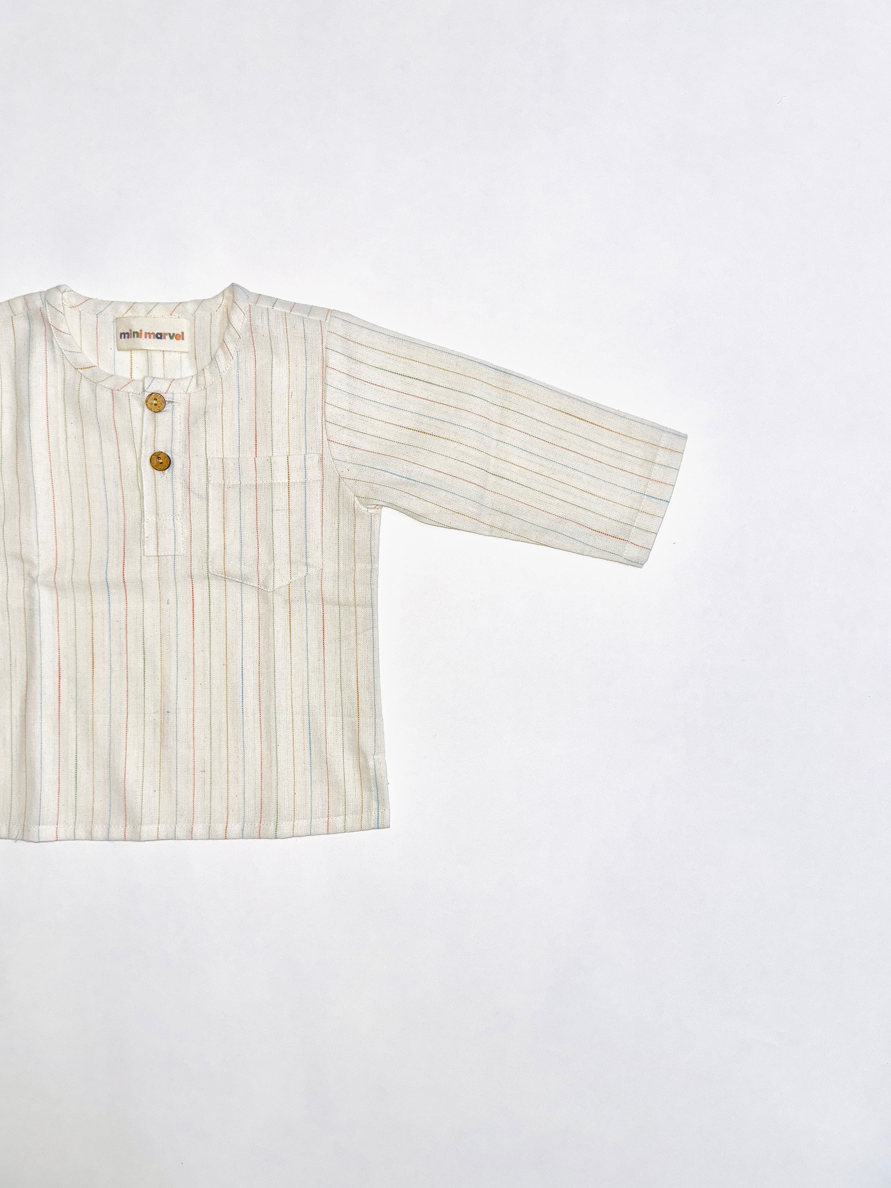 Classic Stripe Co-Ord Set for Boys with Striped Kurta and Matching Harem Pants