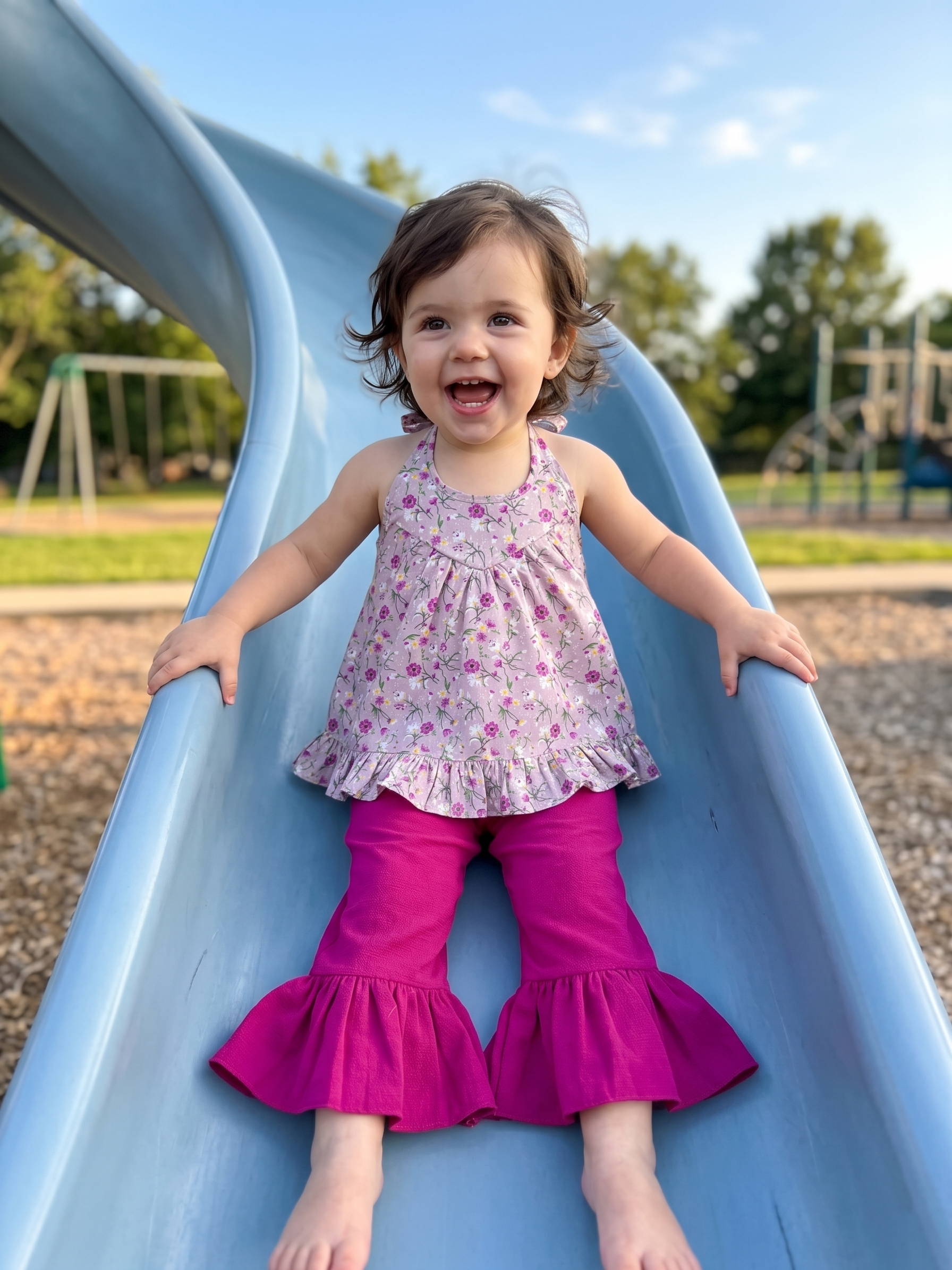 Garden Glow Ruffle Pants Set