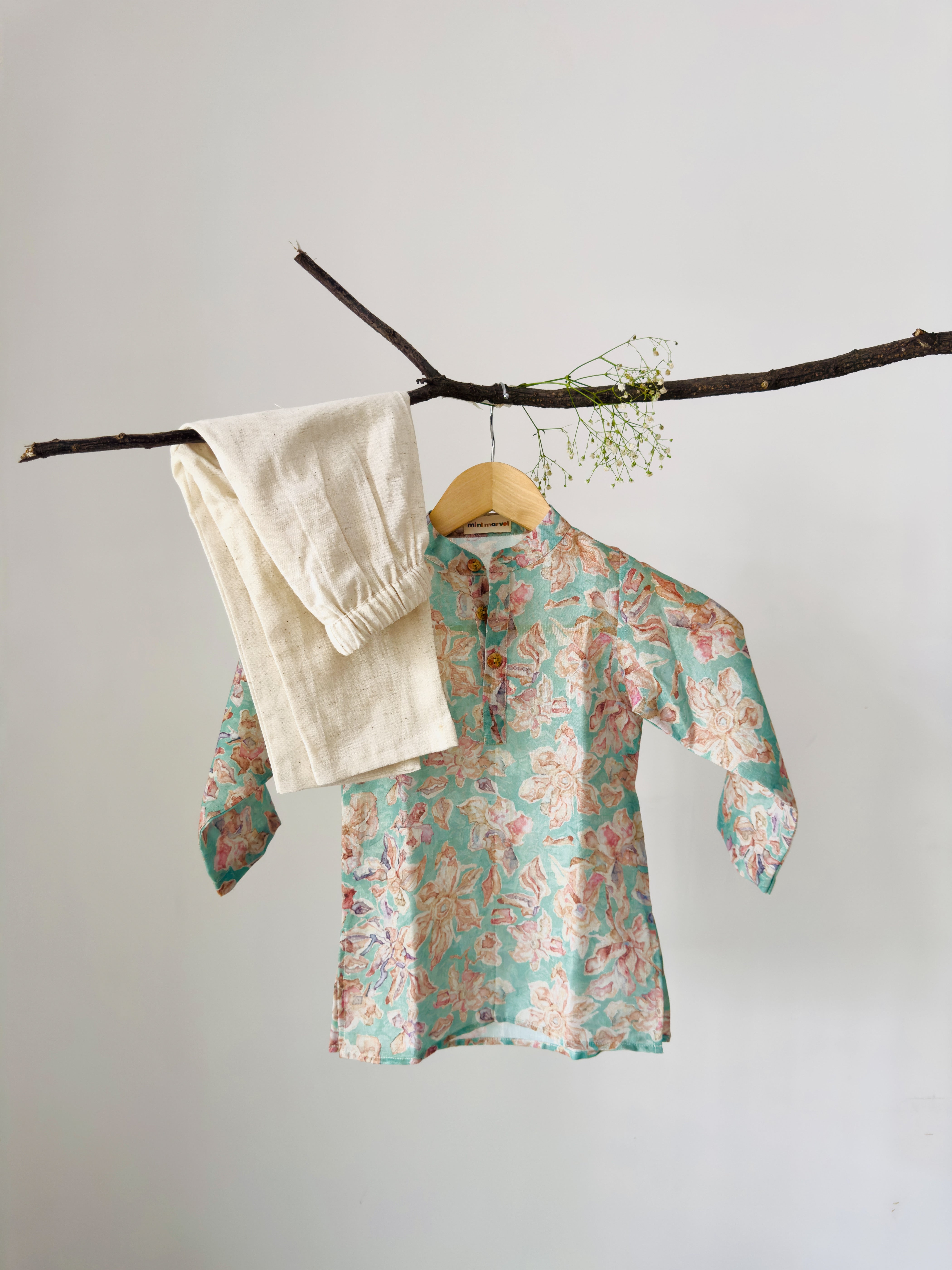 Cotton festive outfit for baby