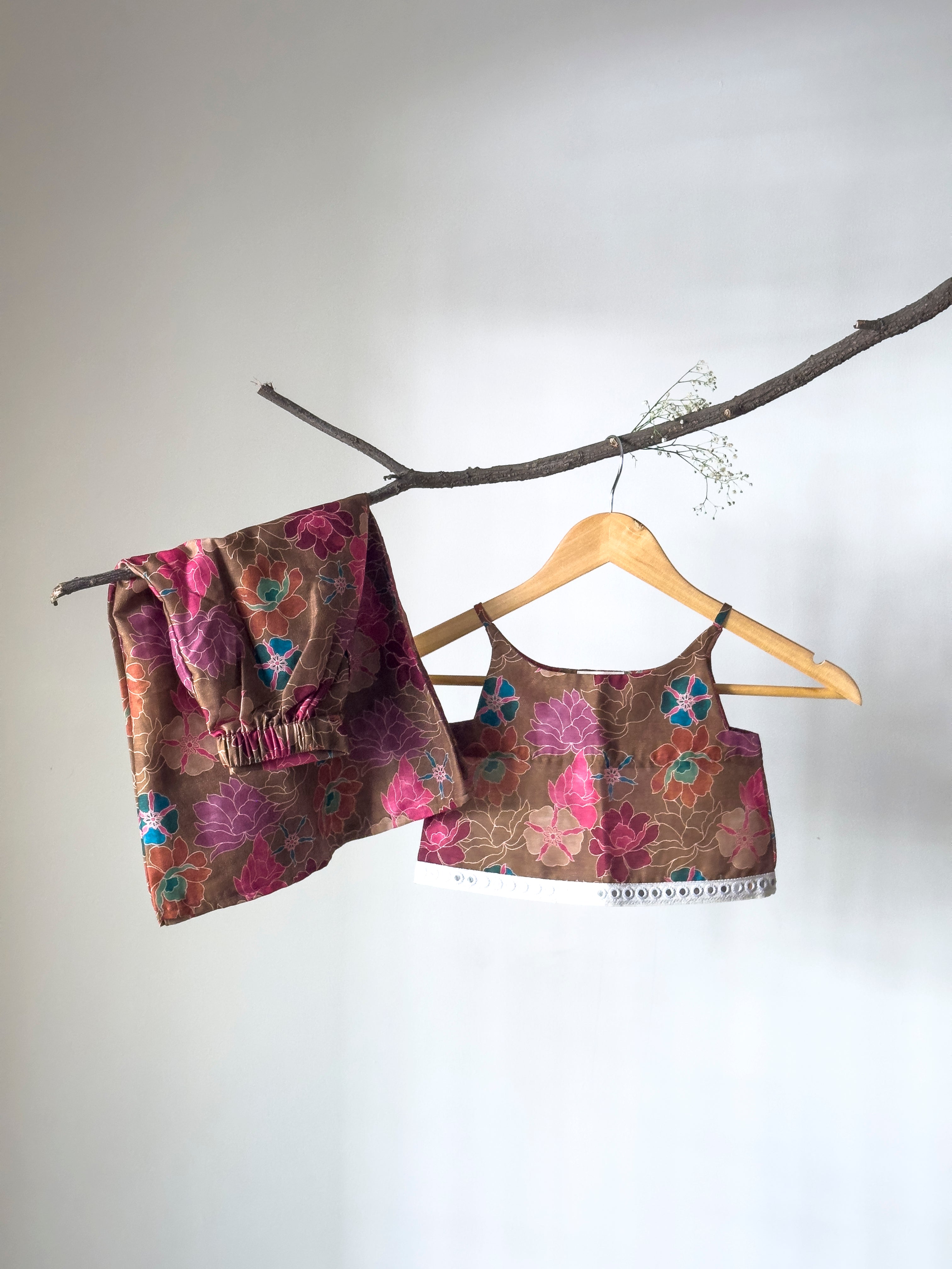 Traditional ethnic wear for baby girls in cotton fabric