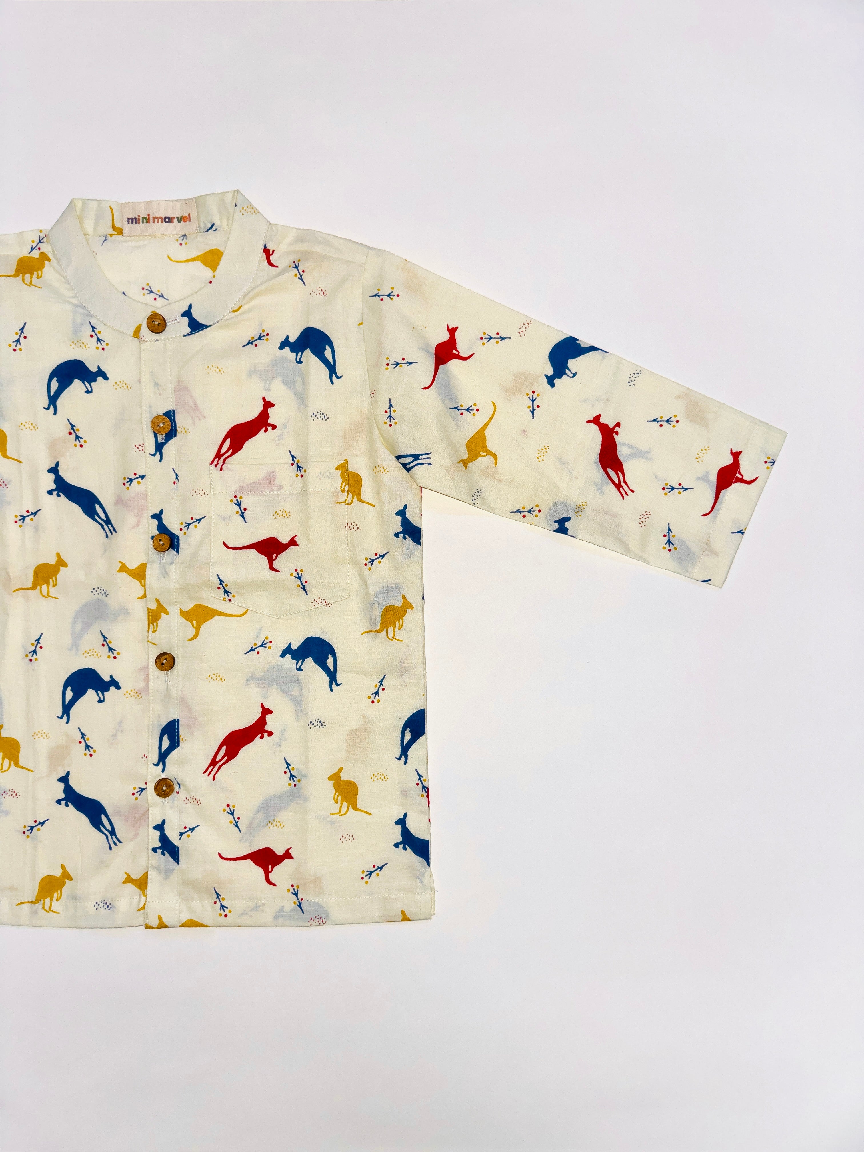 Golden Stripe Khadi Cotton Combo for Boys with Earthy Tones and Lightweight Design