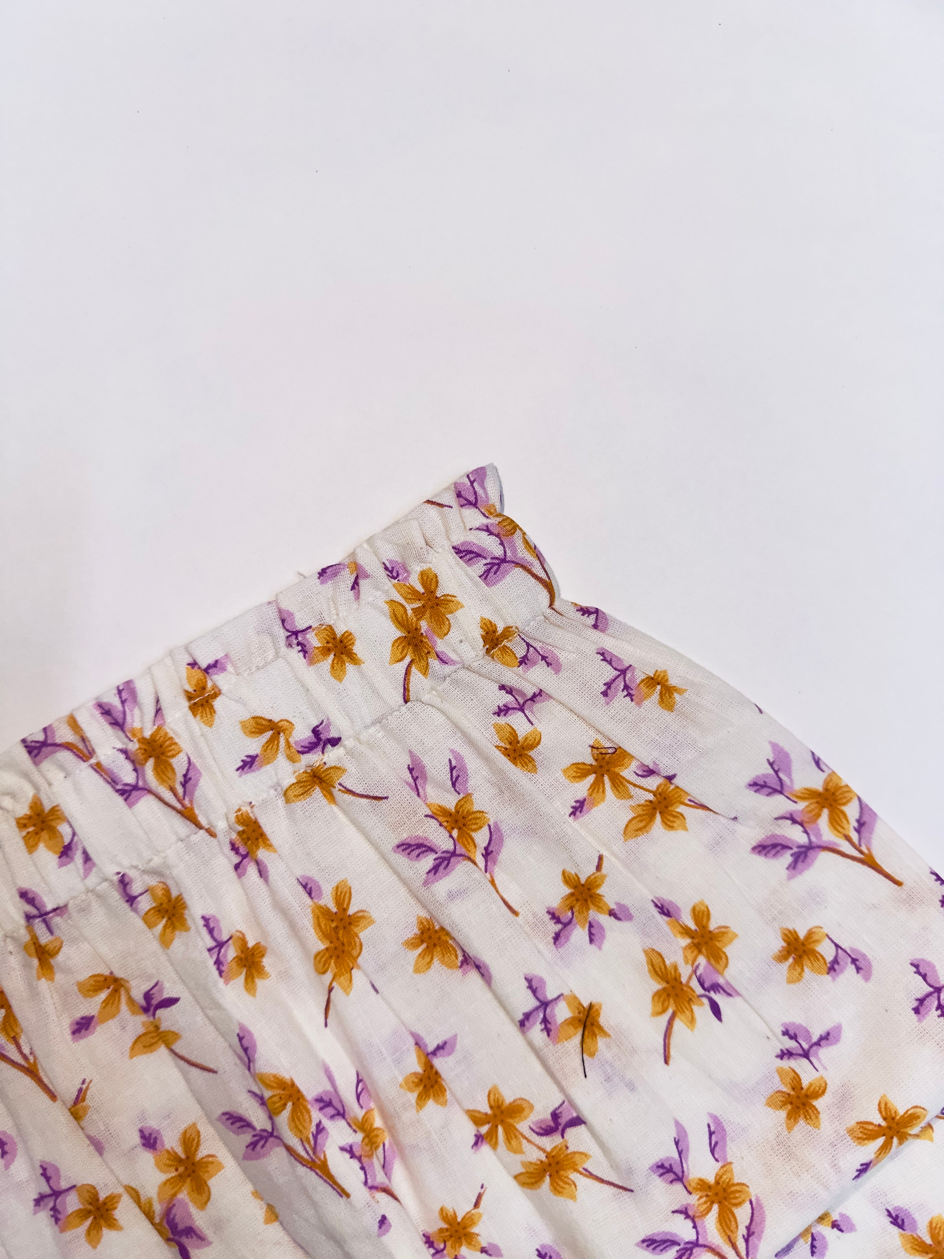 Mini Marvel girls top and bottom floral outfit