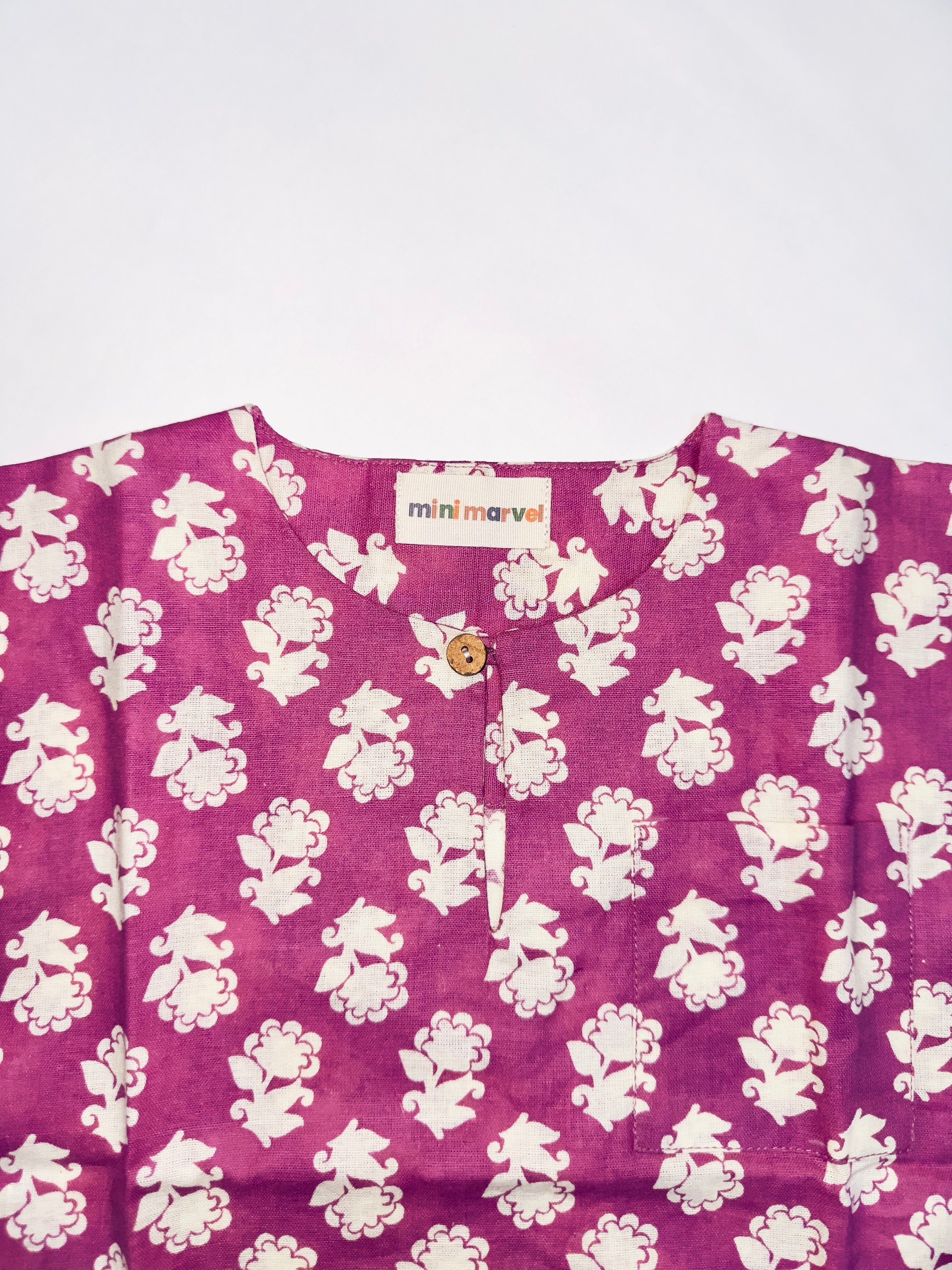 Heritage print boys cotton co-ord set