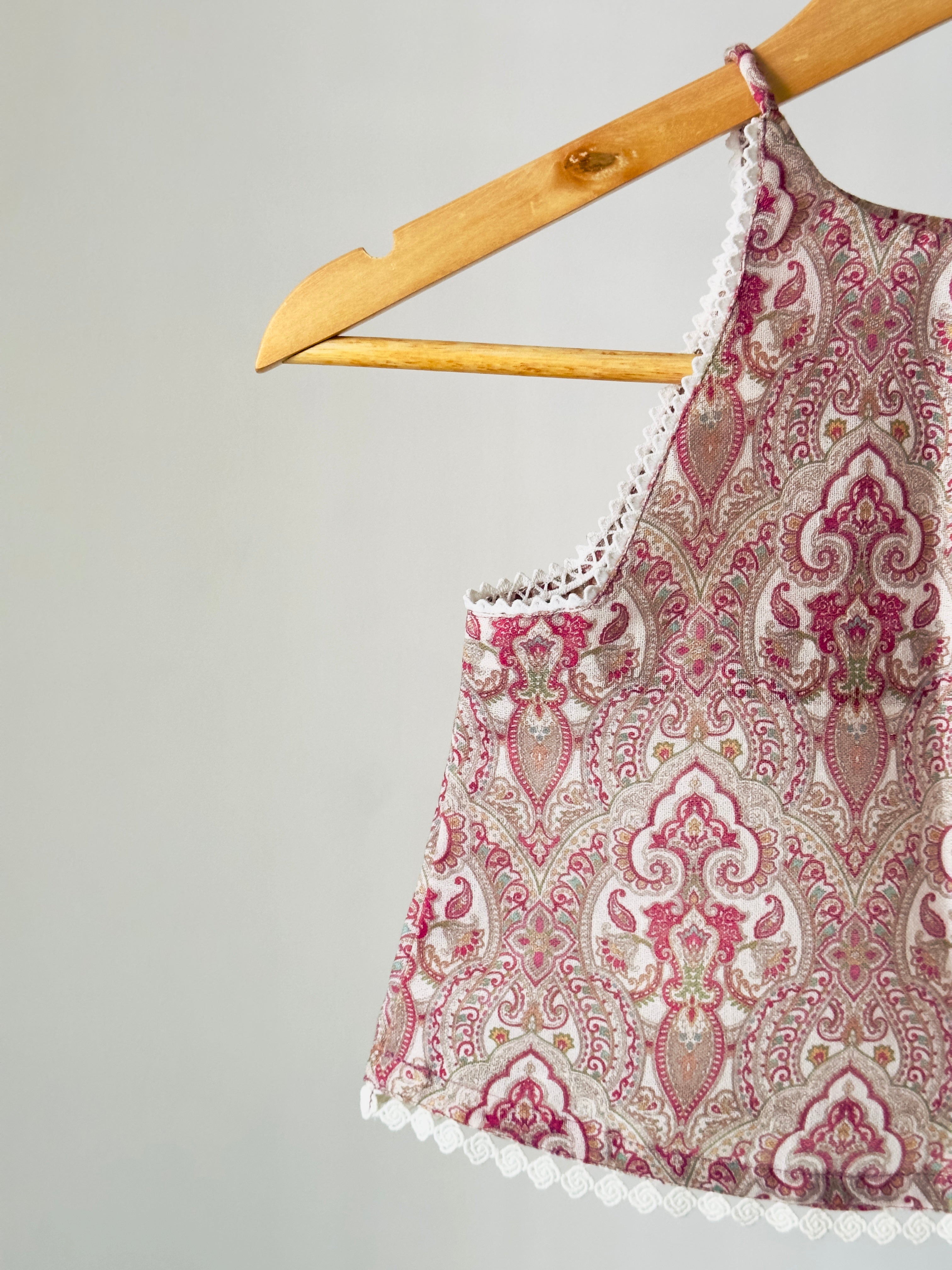 Vintage Maroon Paisley Cotton Co-ord Set