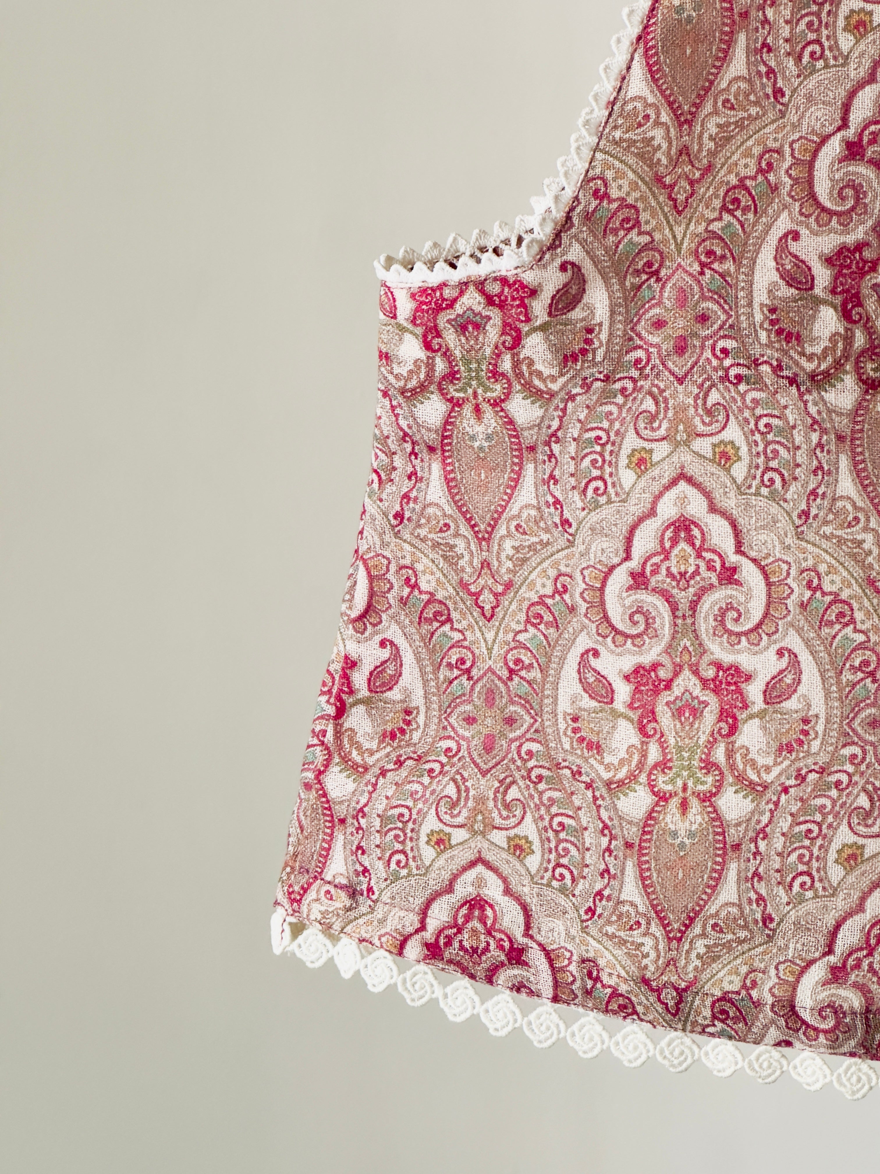 Vintage Maroon Paisley Cotton Co-ord Set