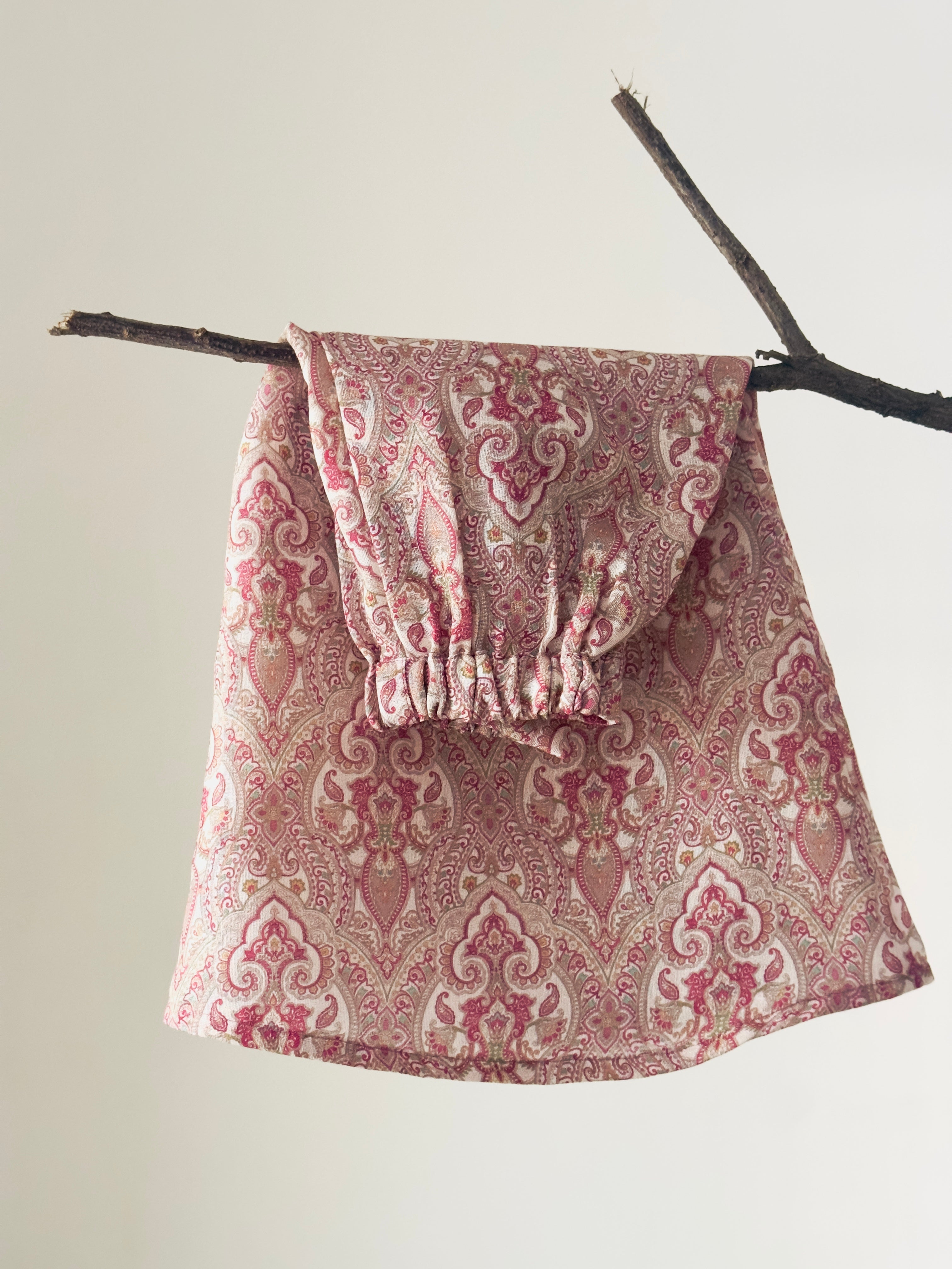 Vintage Maroon Paisley Cotton Co-ord Set