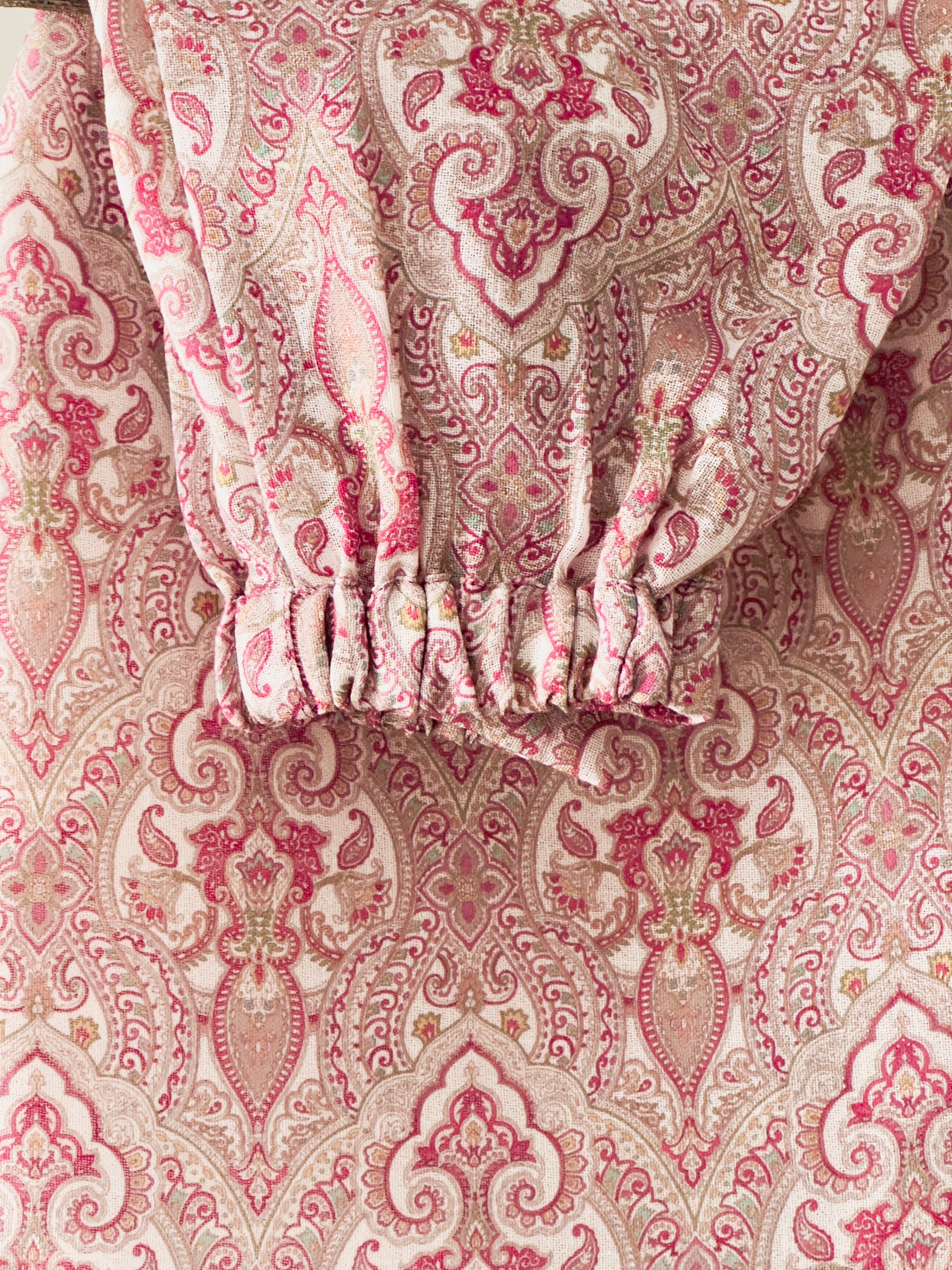 Vintage Maroon Paisley Cotton Co-ord Set