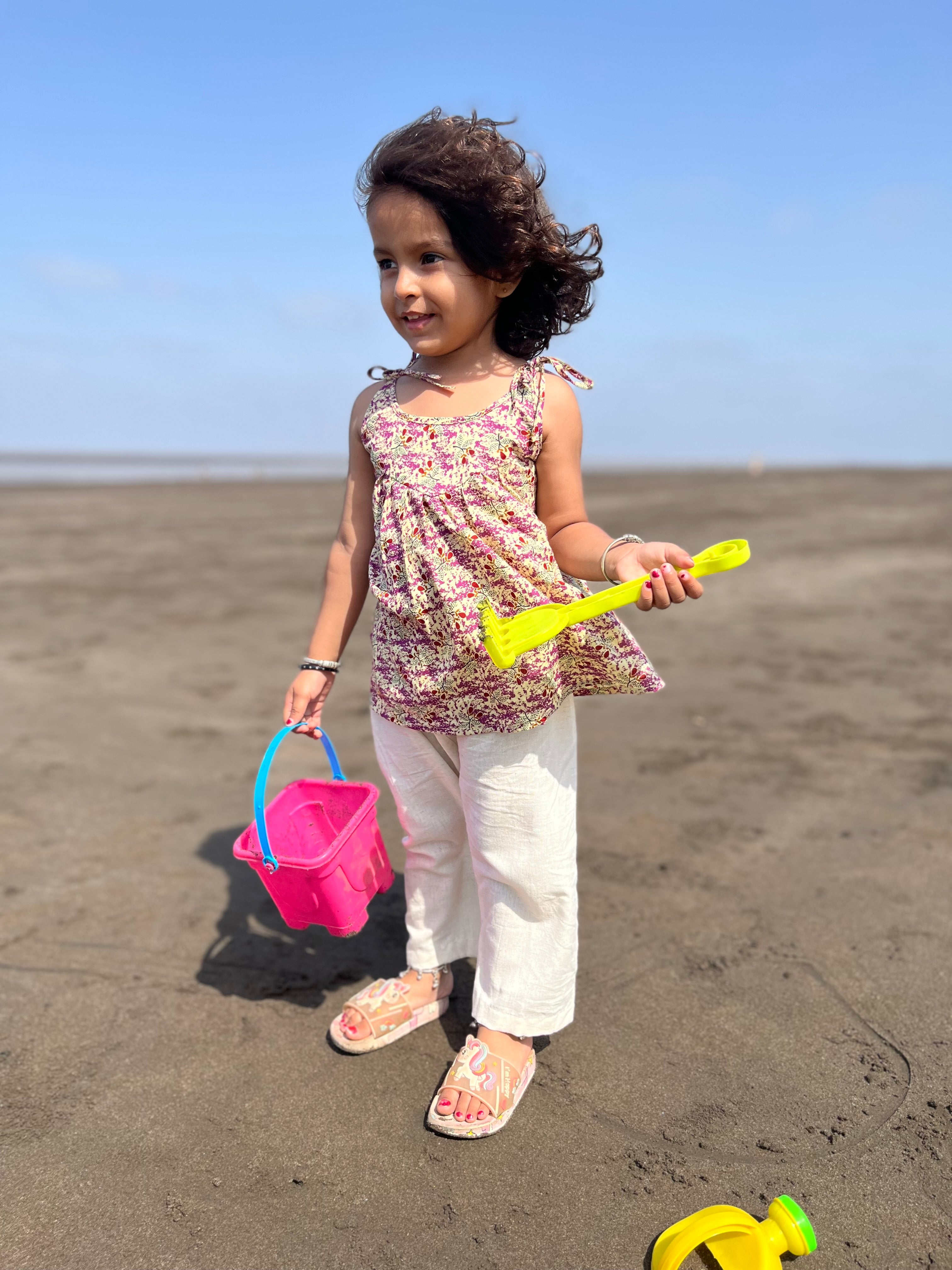 cotton top and shorts set for baby girls