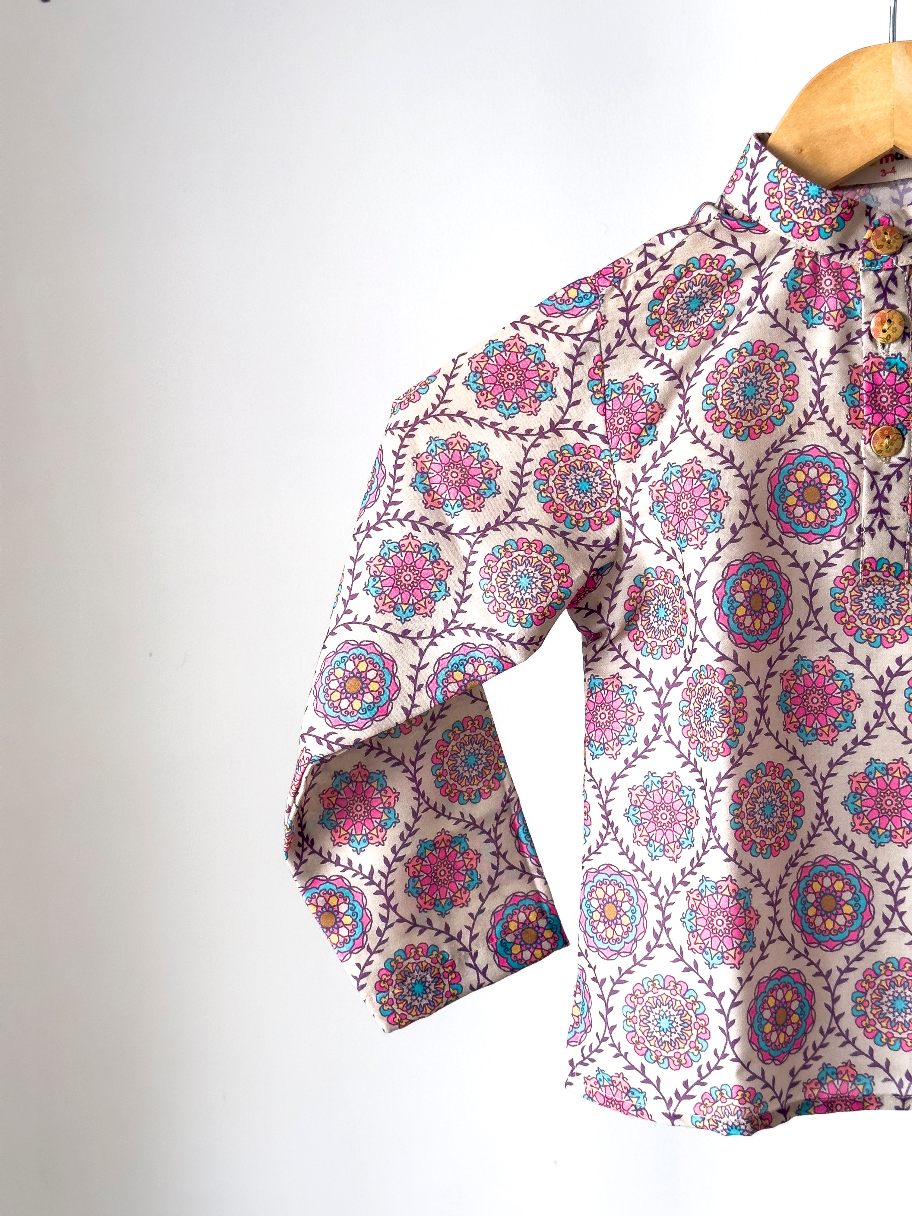 Blossom Beige Printed Kurta Set
