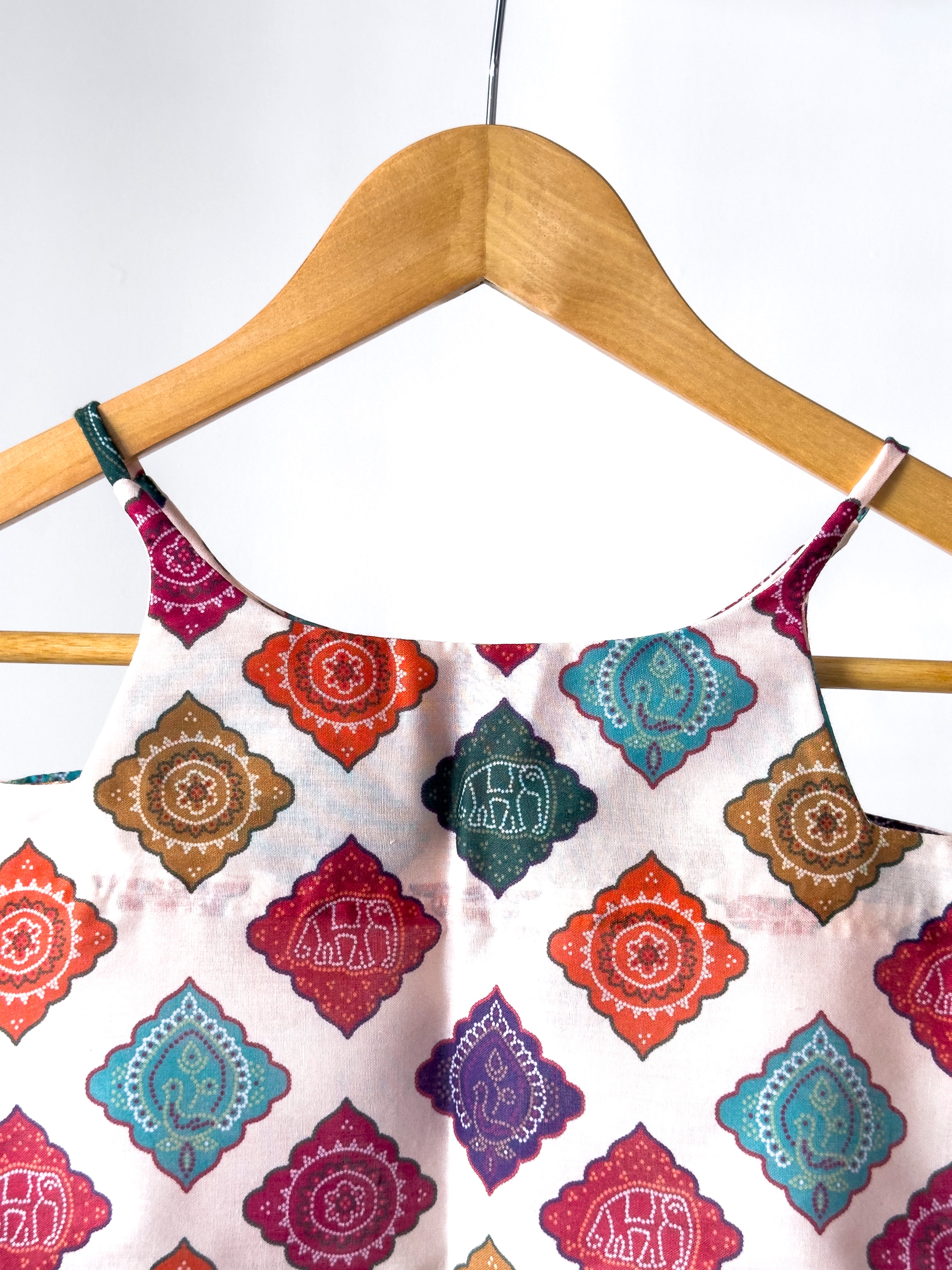 Baby girl wearing cotton co-ord ethnic outfit by Mini Marvel