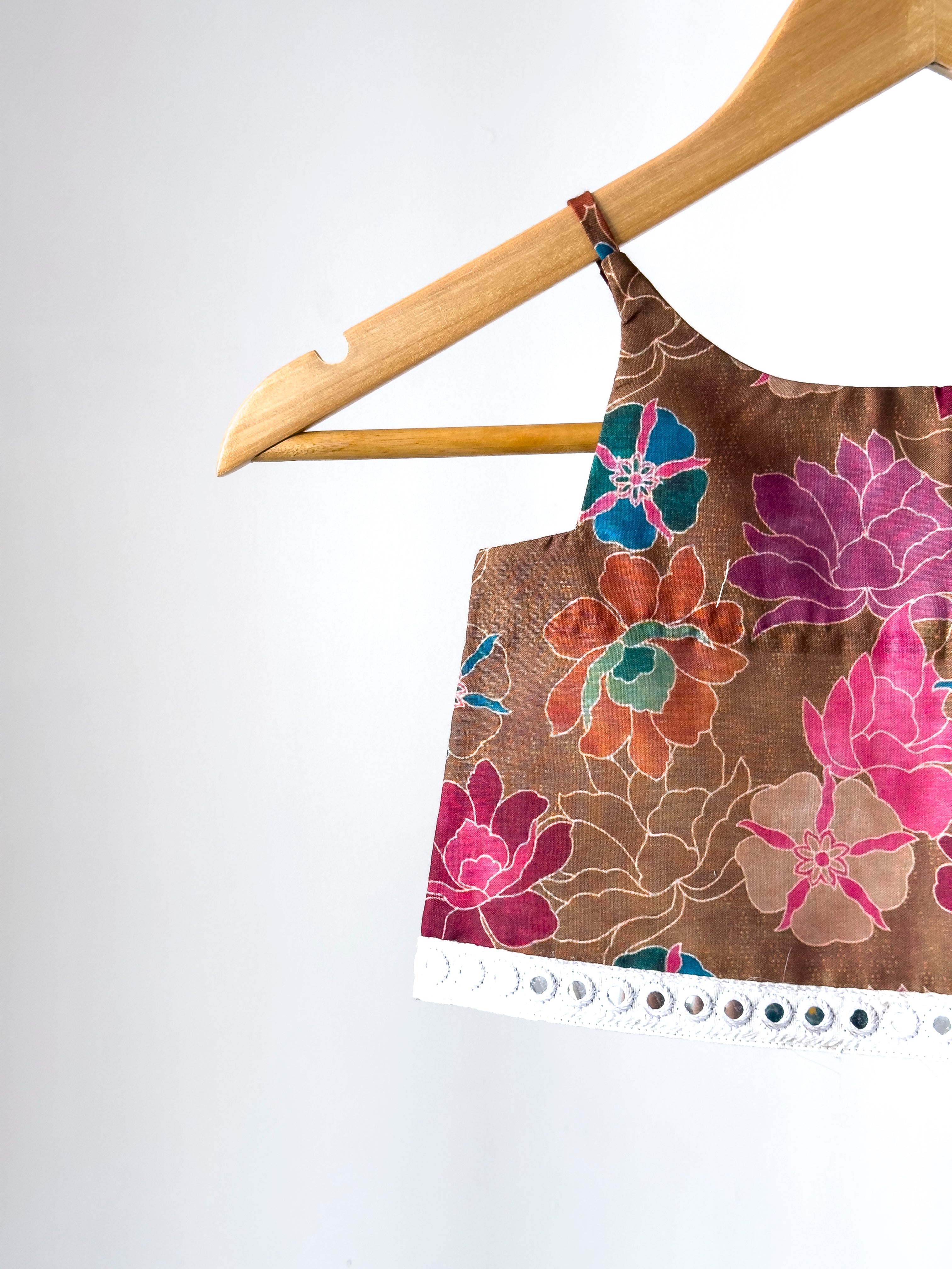 Traditional ethnic wear for baby girls in cotton fabric