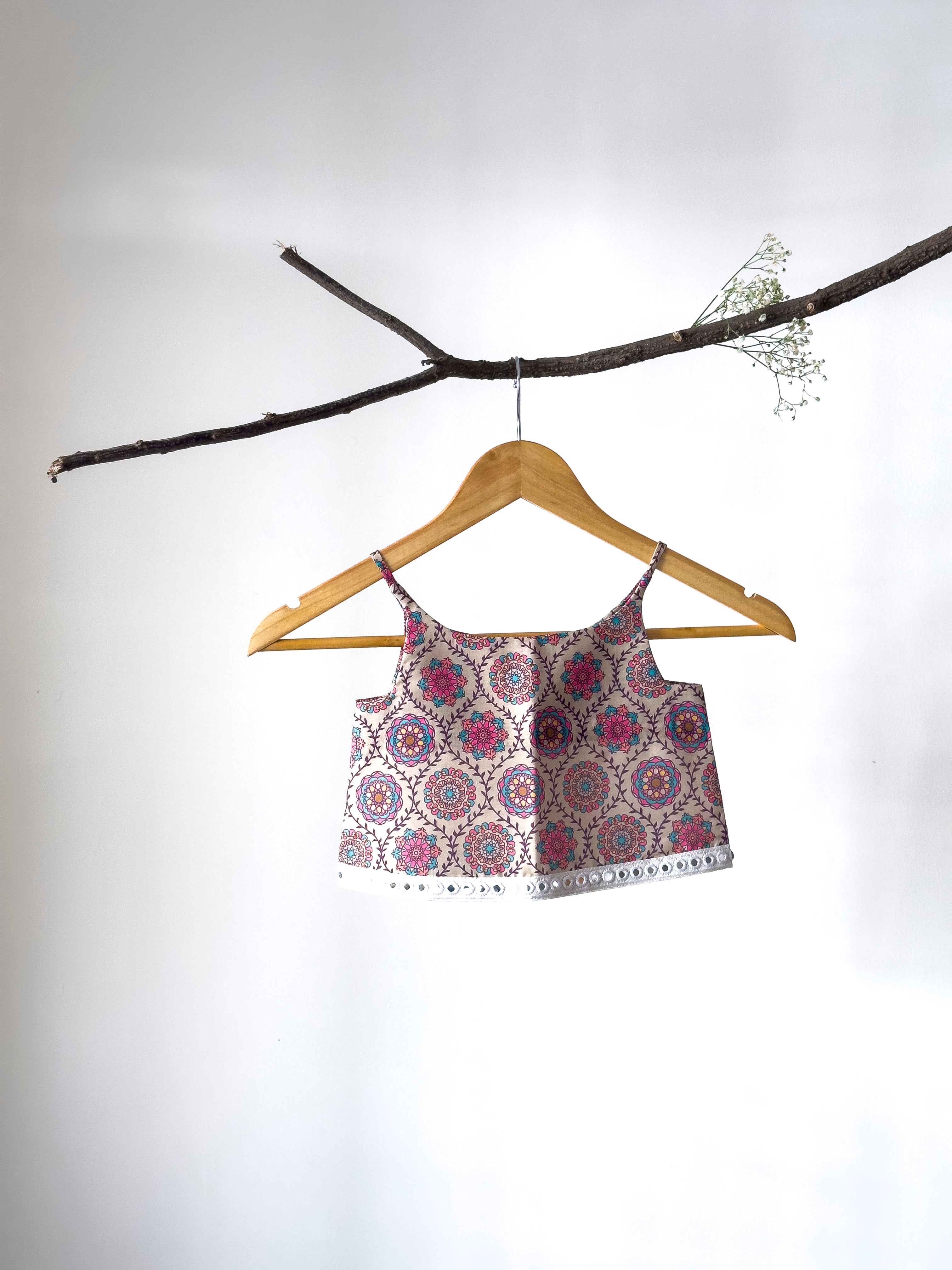 Baby girl wearing cotton co-ord ethnic outfit by Mini Marvel