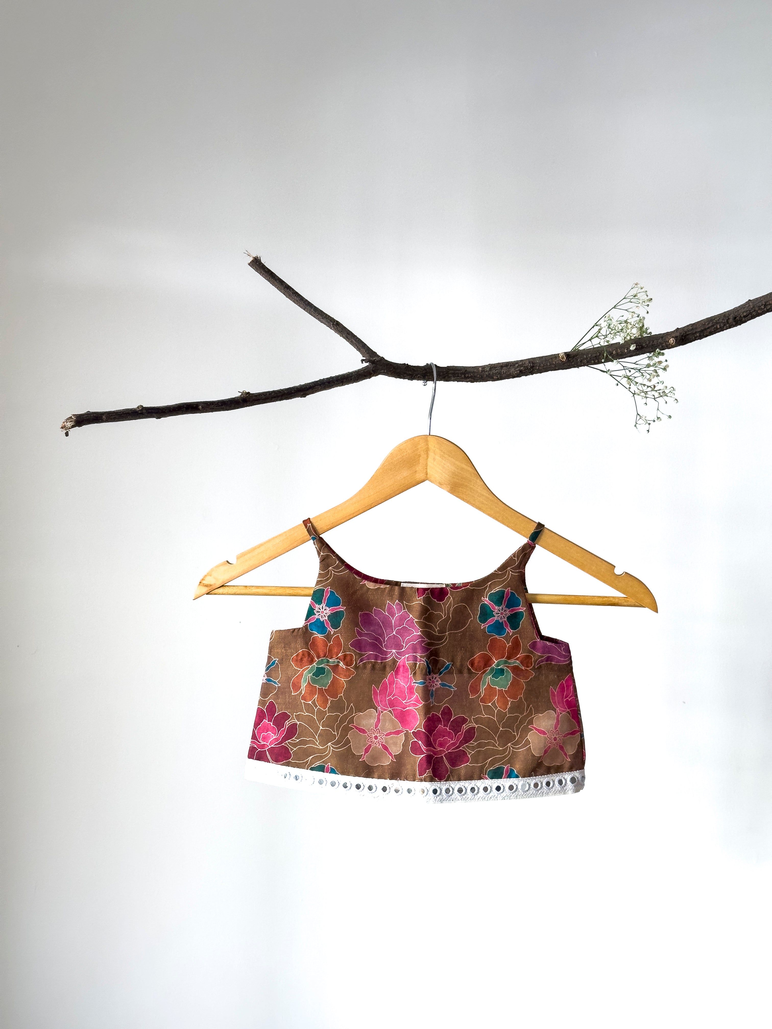 Traditional ethnic wear for baby girls in cotton fabric