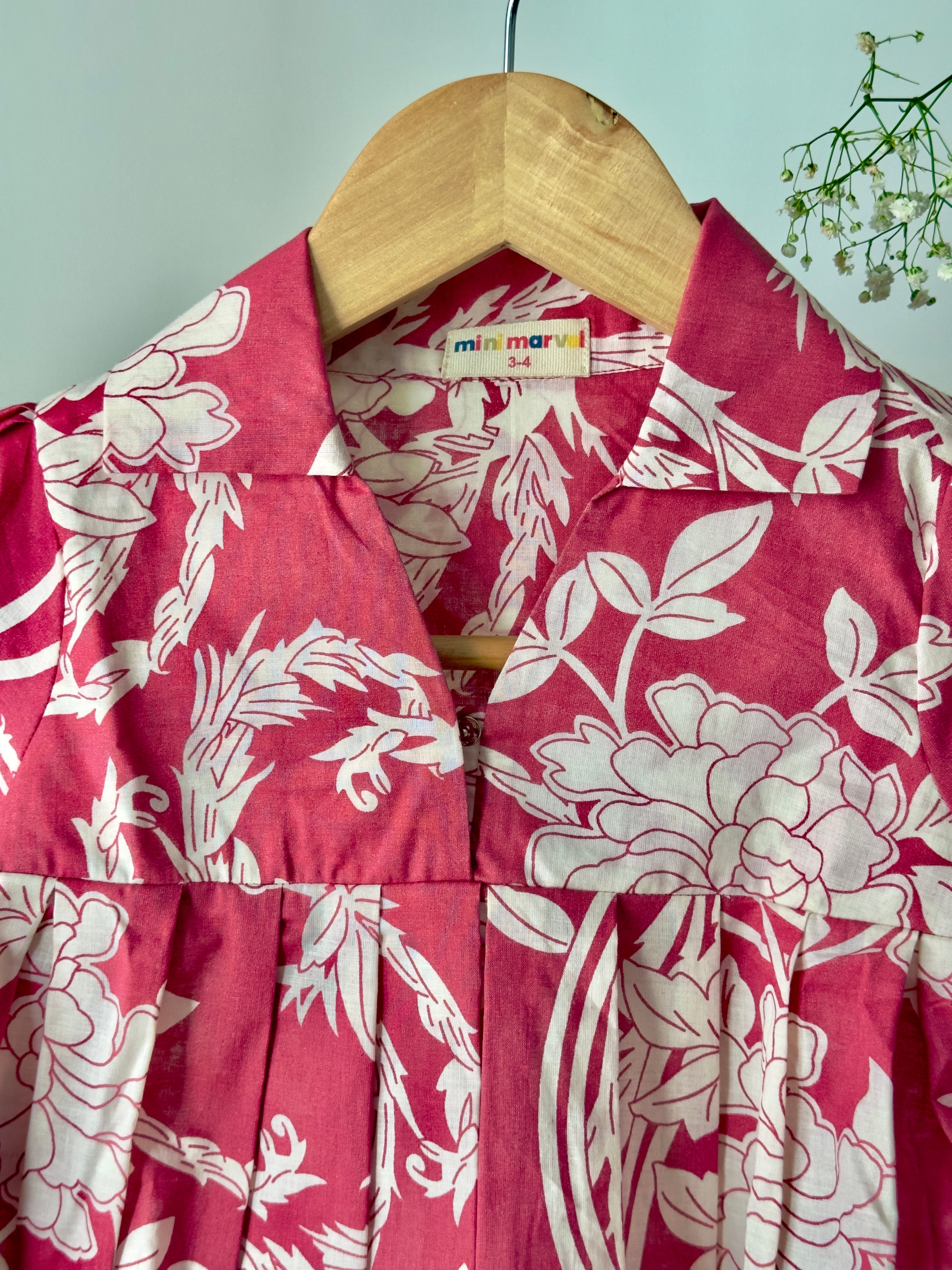 Cute baby girl co-ord set with printed top and pants