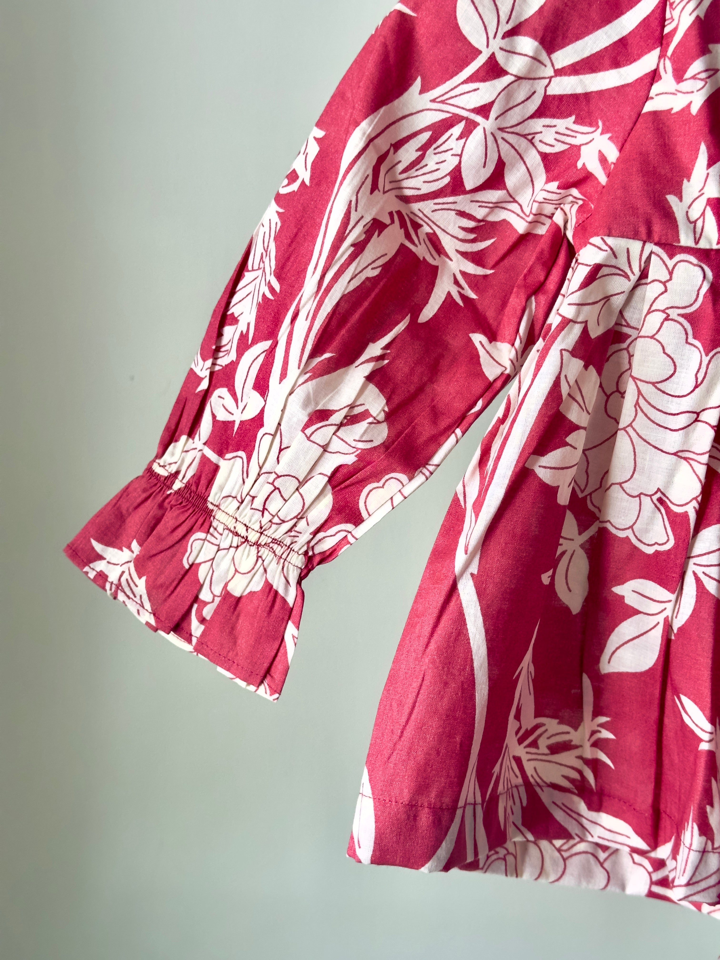 Cute baby girl co-ord set with printed top and pants