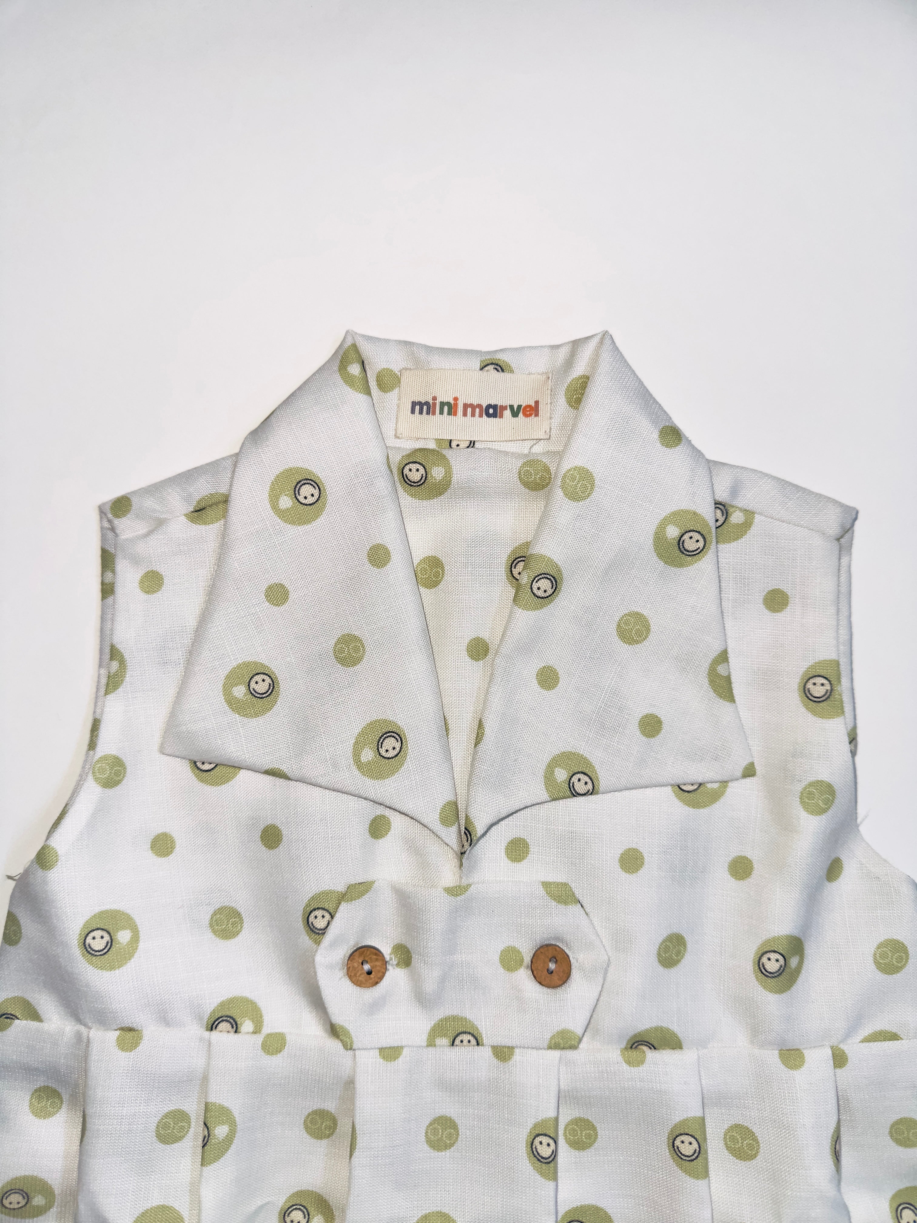 Polka Petals Dress for Baby Girls with Vibrant Polka Dots, cotton and Sleeveless.