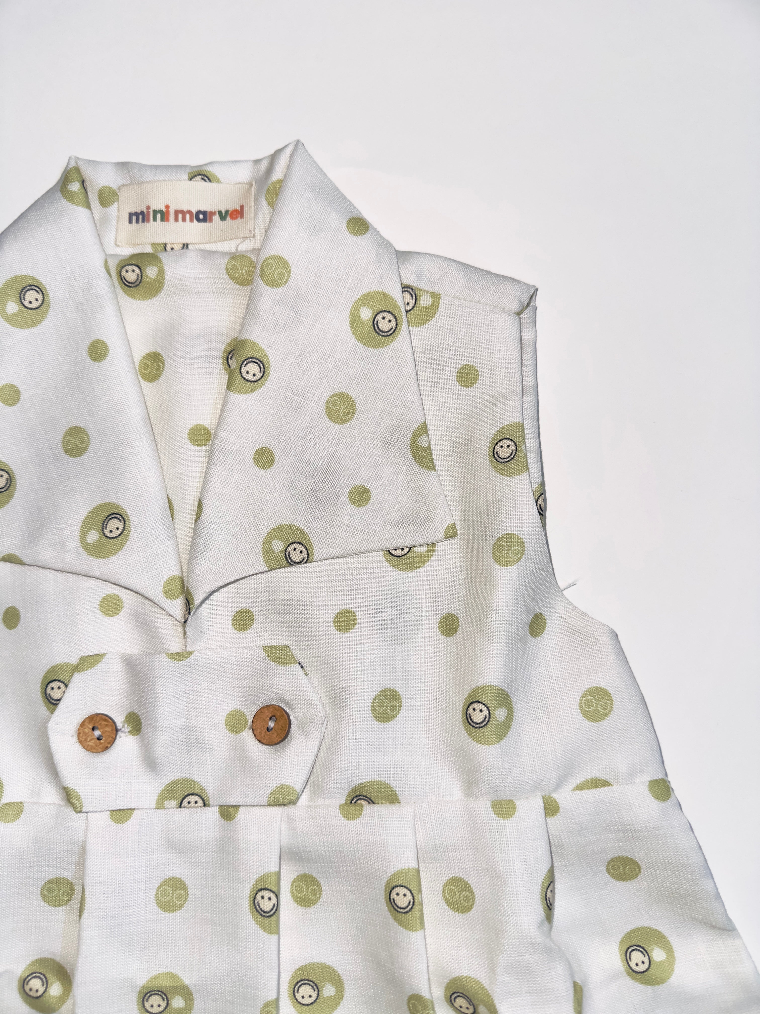 Polka Petals Dress for Baby Girls with Vibrant Polka Dots, cotton and Sleeveless.