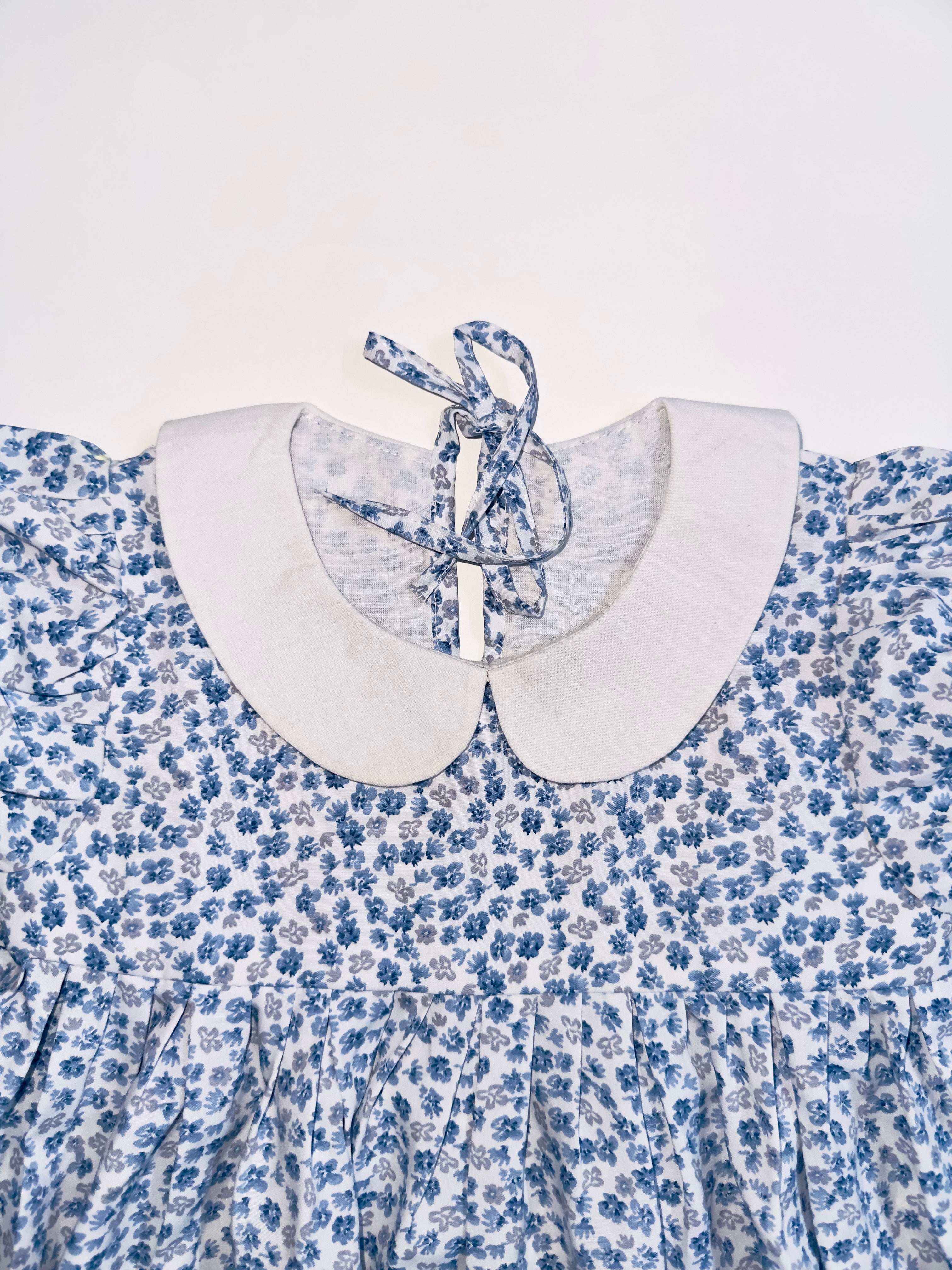 Angel Cotton Dress Set with Floral Print, Matching Headband, and Soft Booties