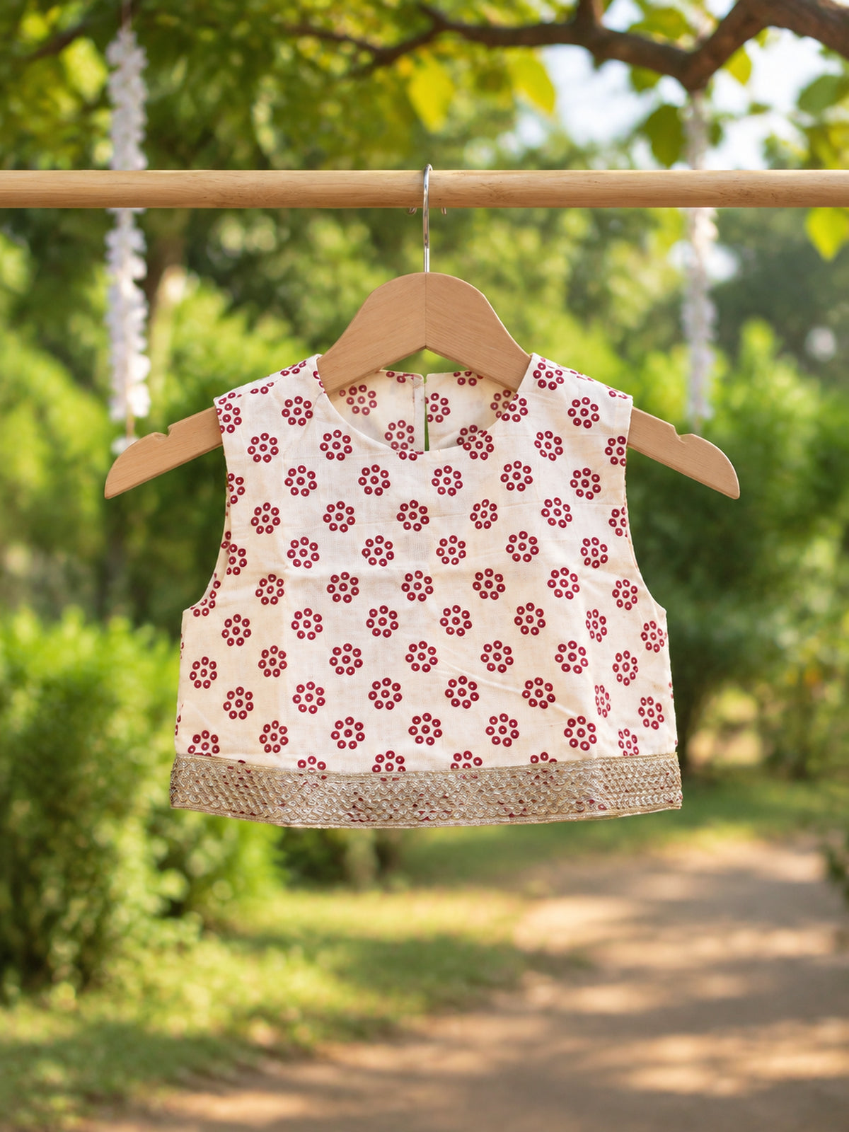 Ivory Crimson Blossom 3-Piece Set