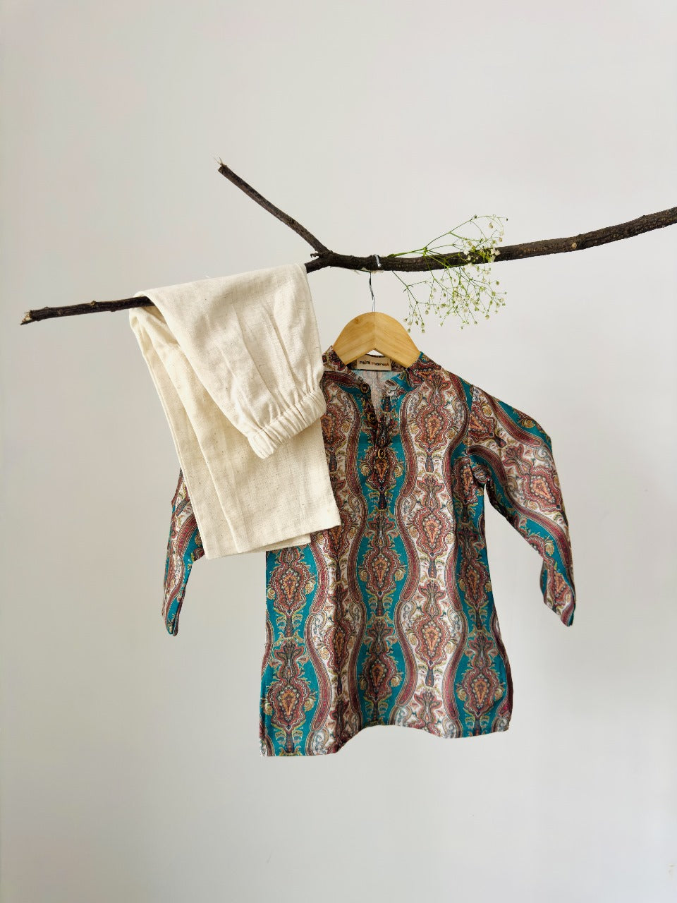 Cotton kurta set for baby boy